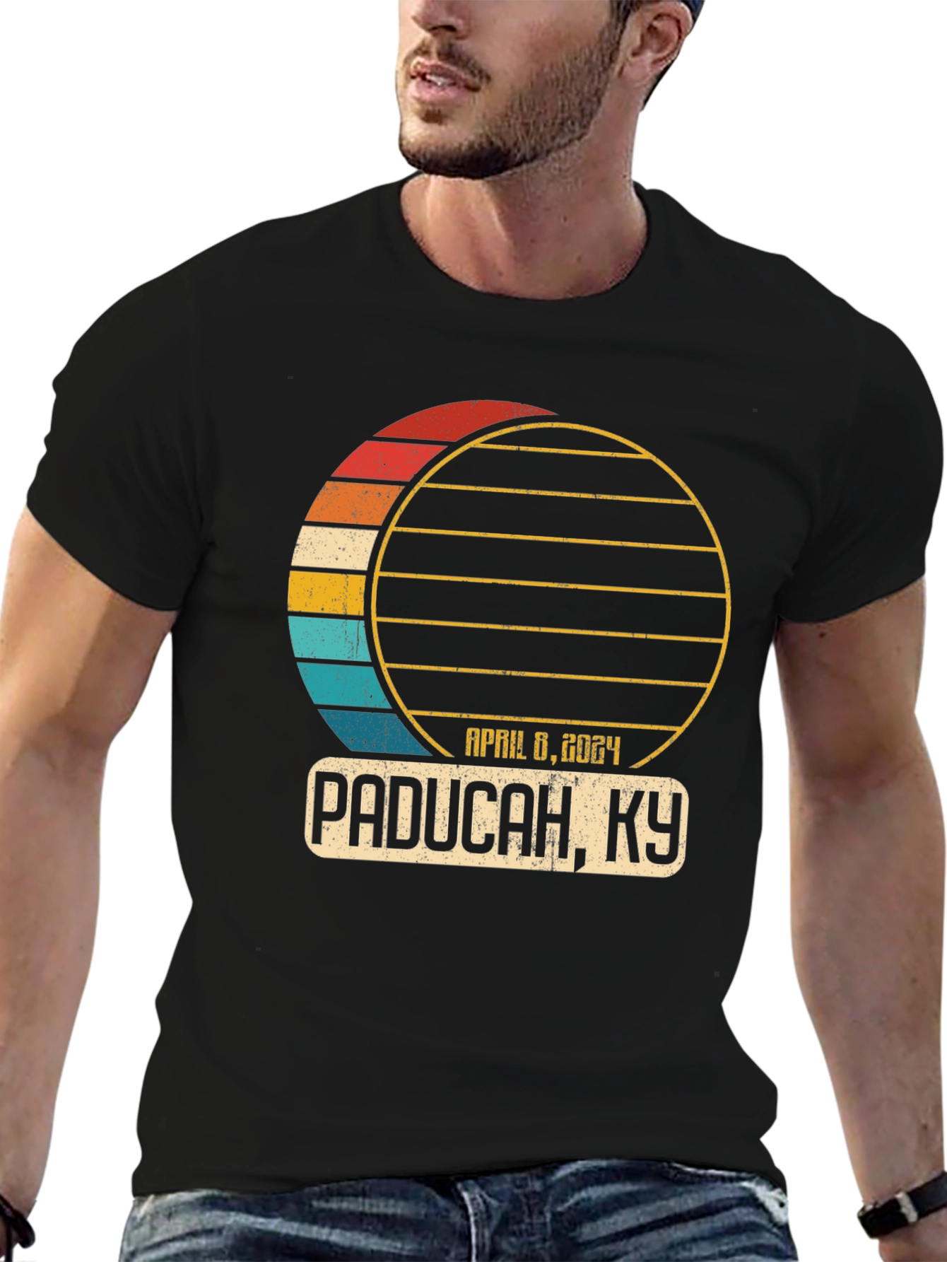 Black Paducah KY Eclipse 2024 T-Shirt view 6