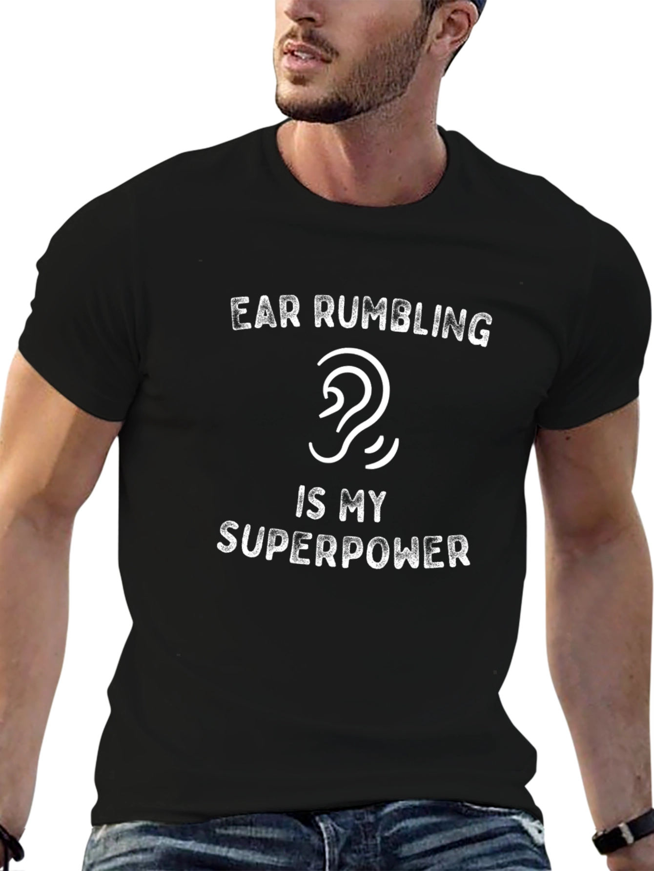 Ear Rumbling Superpower T-Shirt Funny Hearing Tee - 6