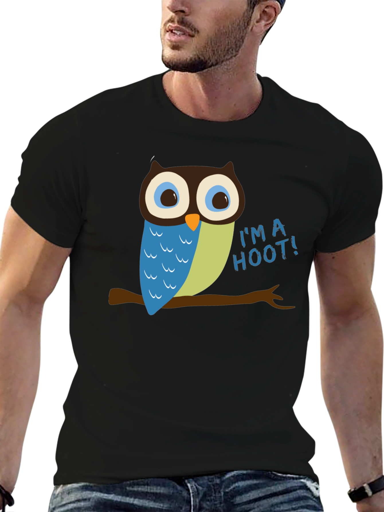 Black I'm a Hoot! Owl Graphic Tee view 6