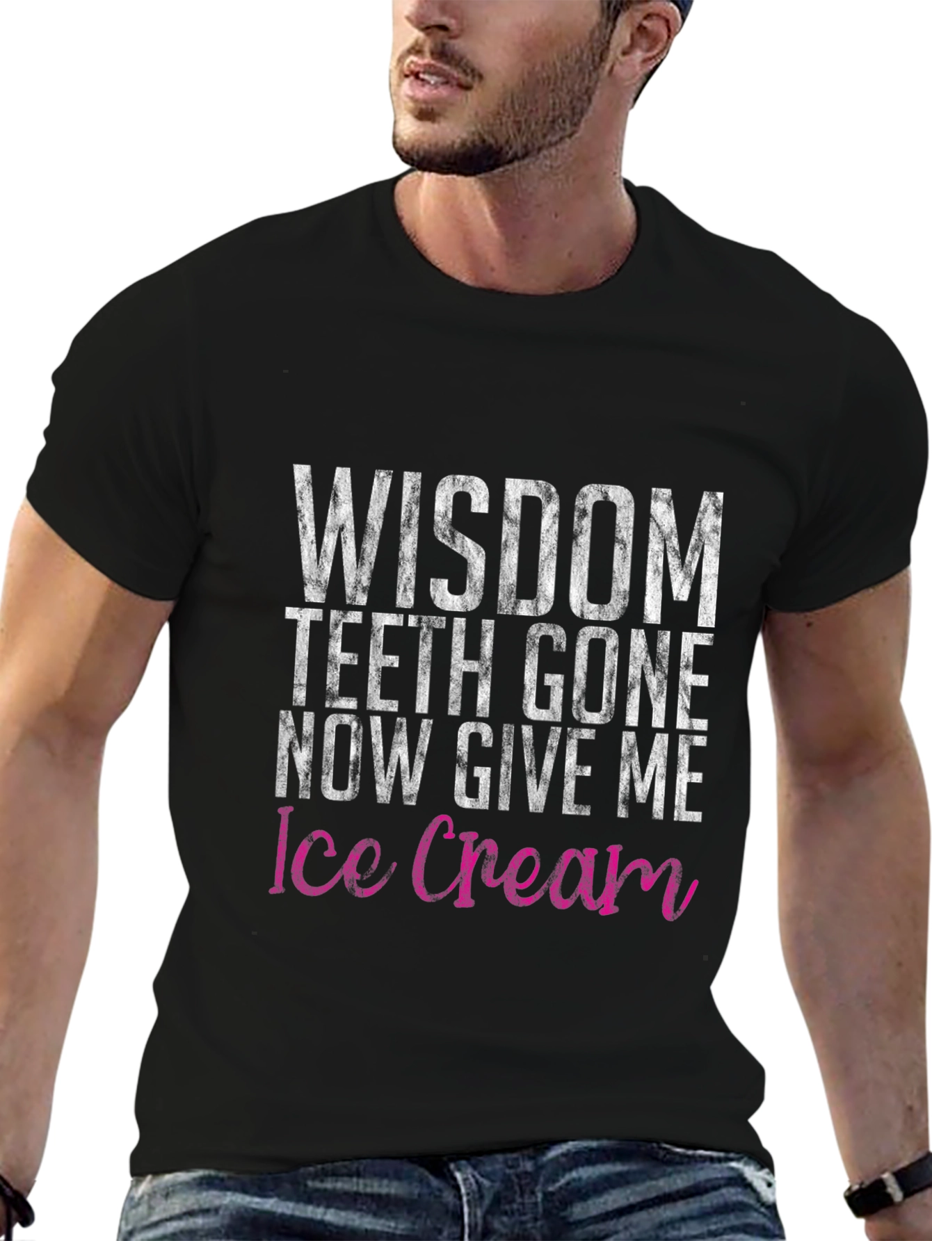 Black Wisdom Teeth Ice Cream Funny Graphic Tee view 6