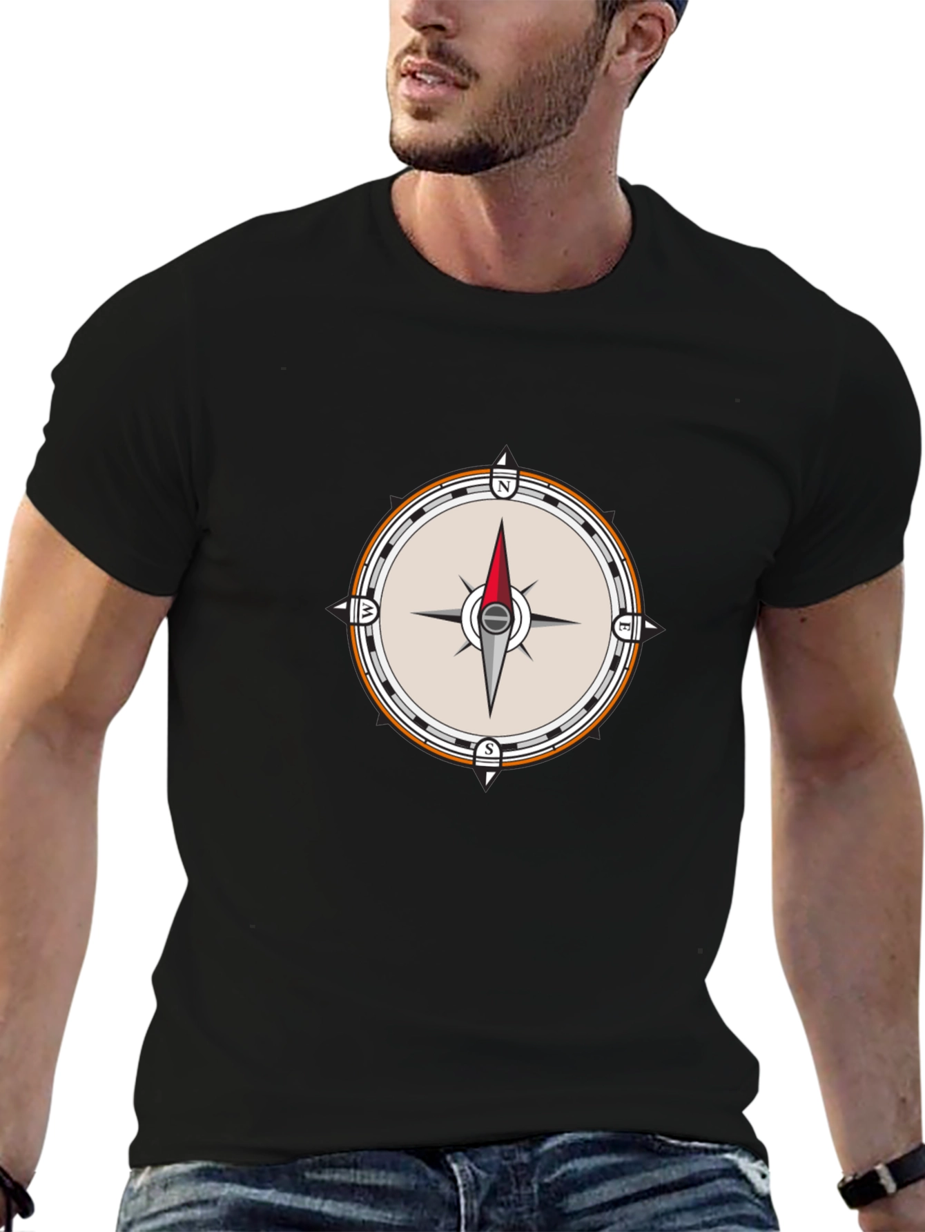 Black Compass Graphic Tee - Stylish Adventure Apparel view 6