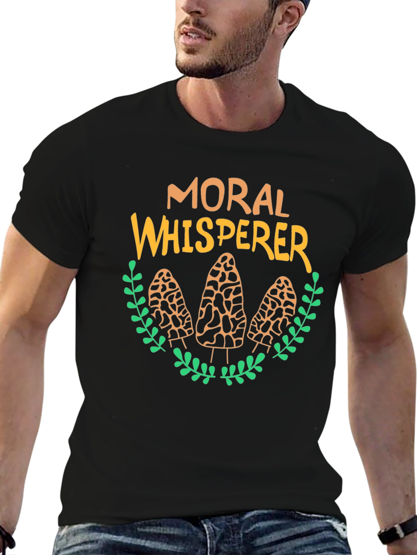 Black Moral Whisperer Mushroom Graphic Tee view 6