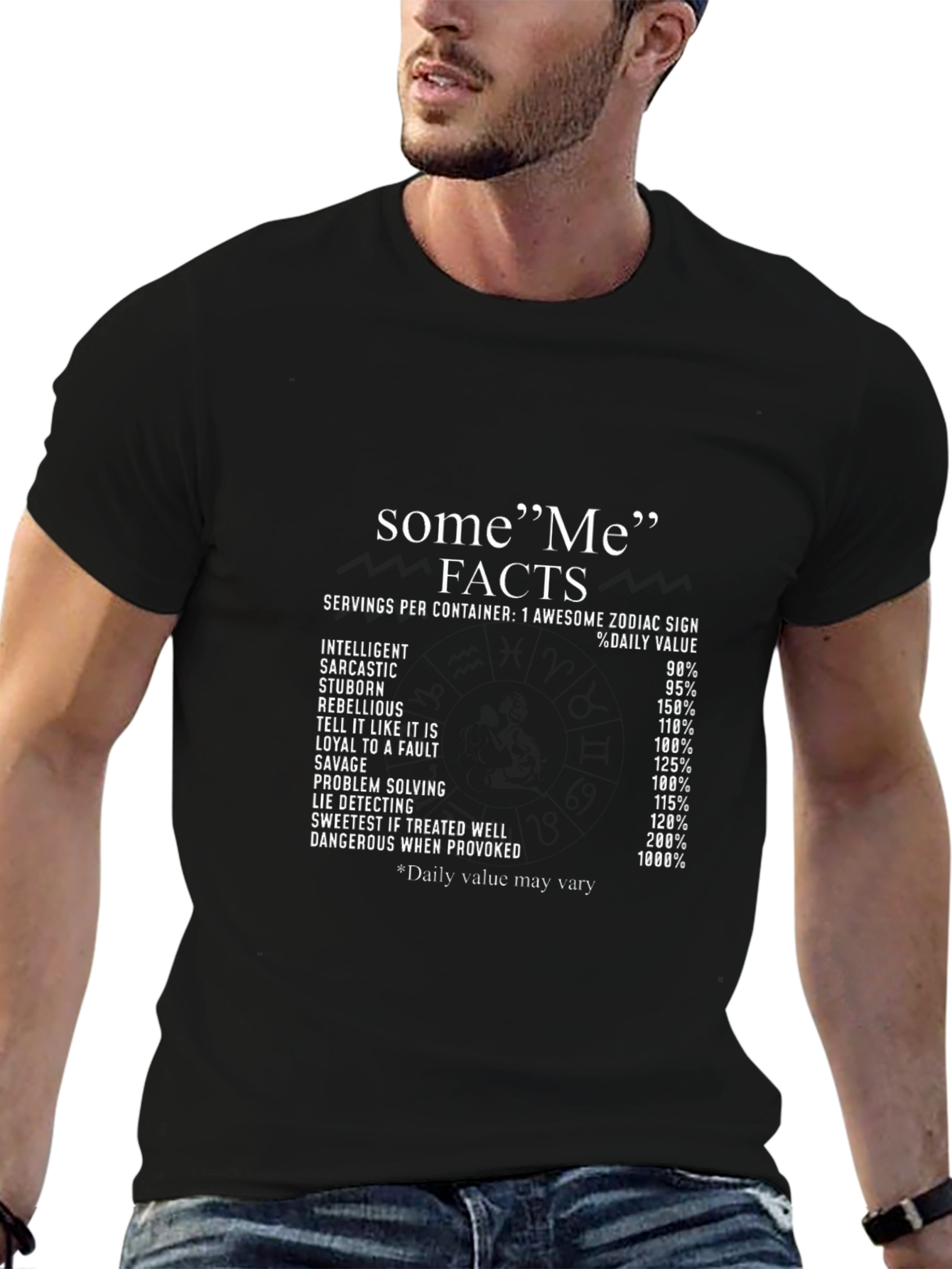 Black Funny "Some Me" Facts Graphic T-Shirt view 6