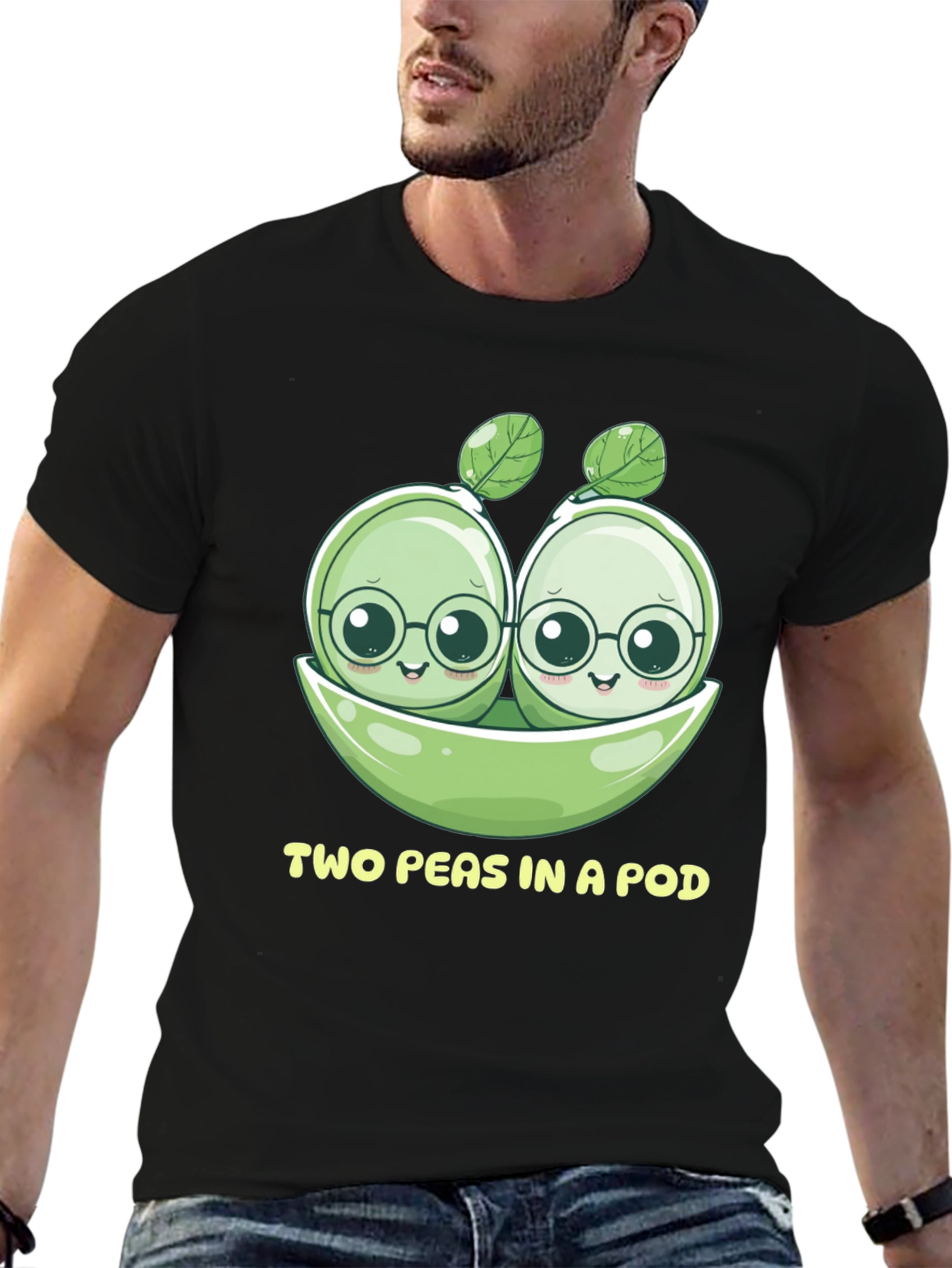 Black Two Peas in a Pod Graphic Tee view 6