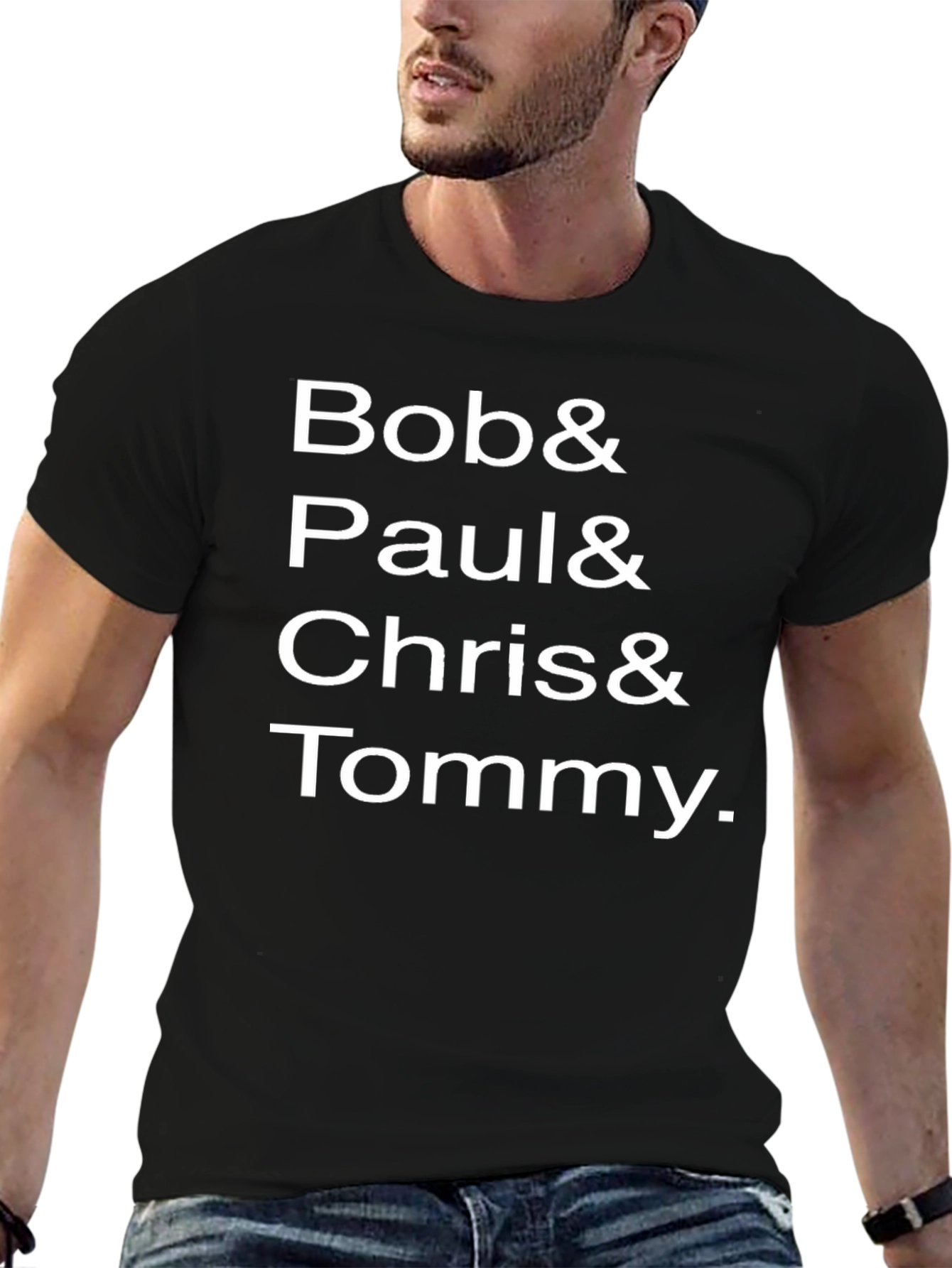 Black Bob Paul Chris Tommy Black T-Shirt view 6