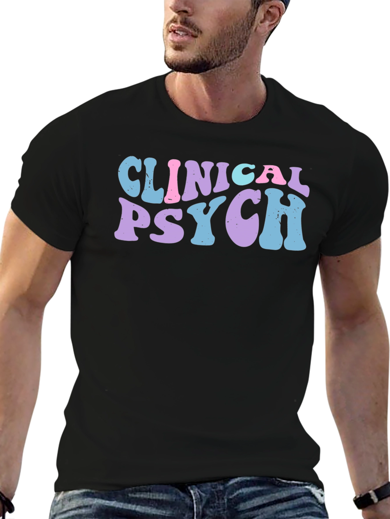 Black Clinical Psych Graphic T-Shirt view 6