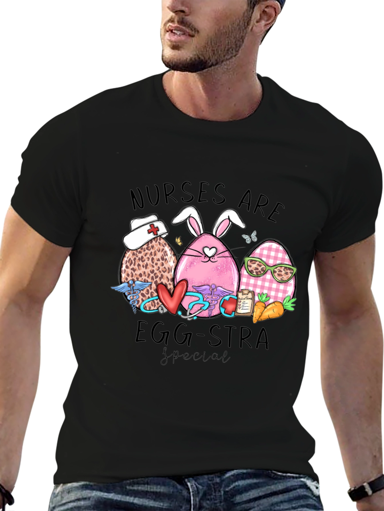 Black Nurses Are Egg-stra Special T-Shirt view 6
