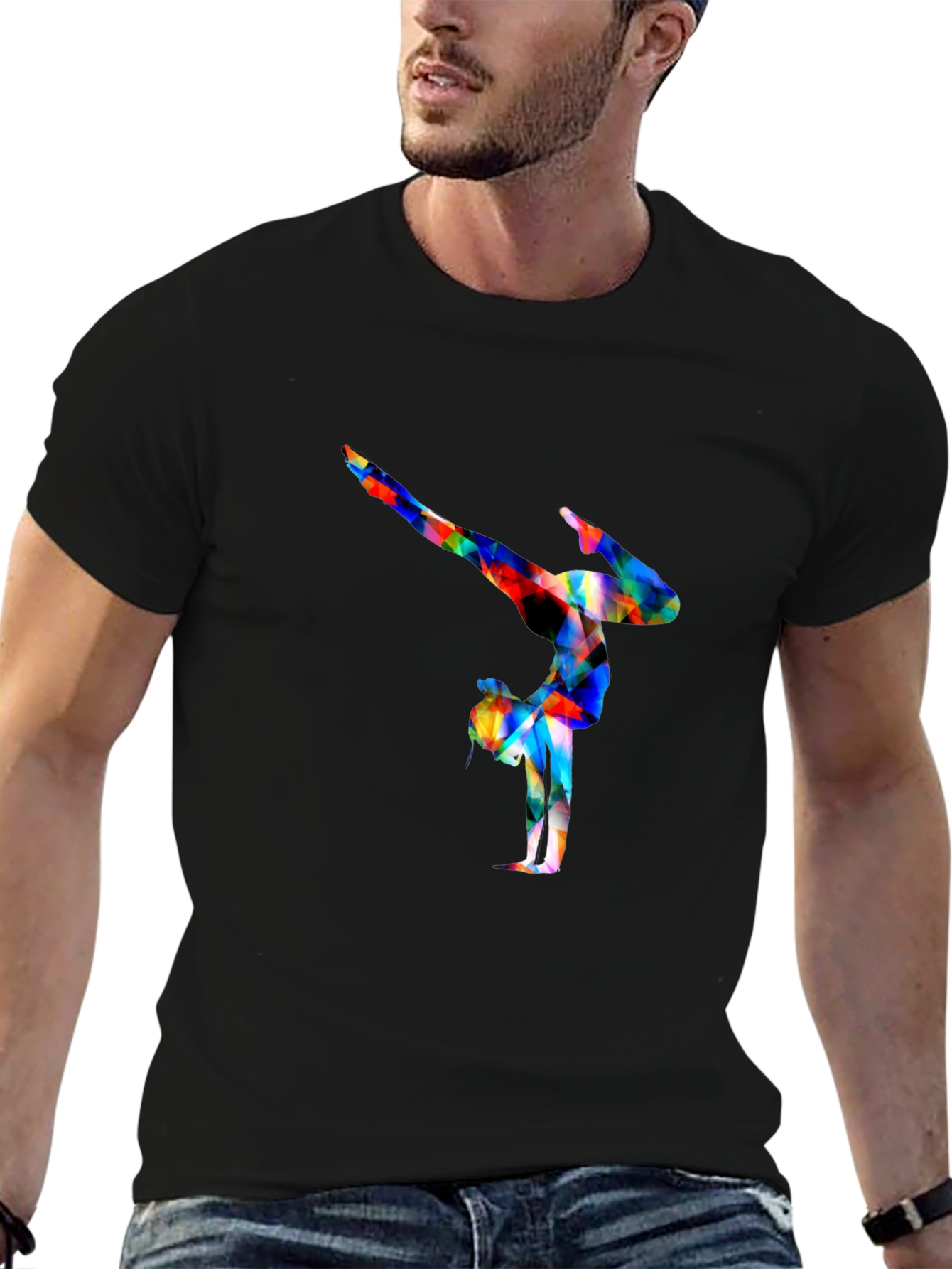 Black Gymnast Graphic Tee - Black Cotton view 6