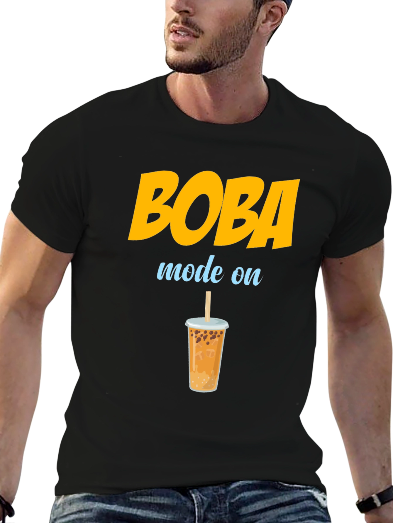 Black Boba Mode On T-Shirt view 6