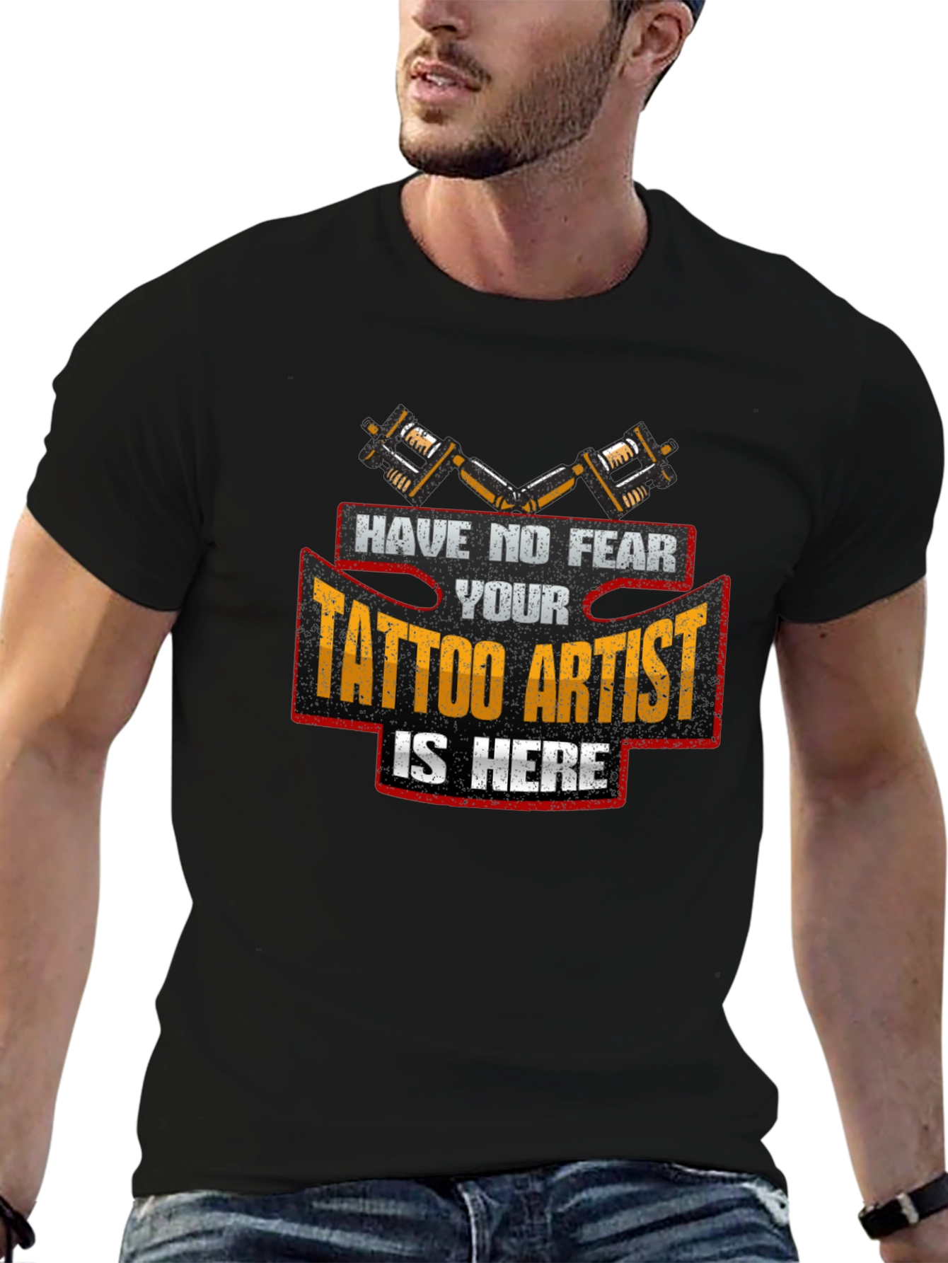 Black Tattoo Artist T-Shirt - Have No Fear Tee view 6