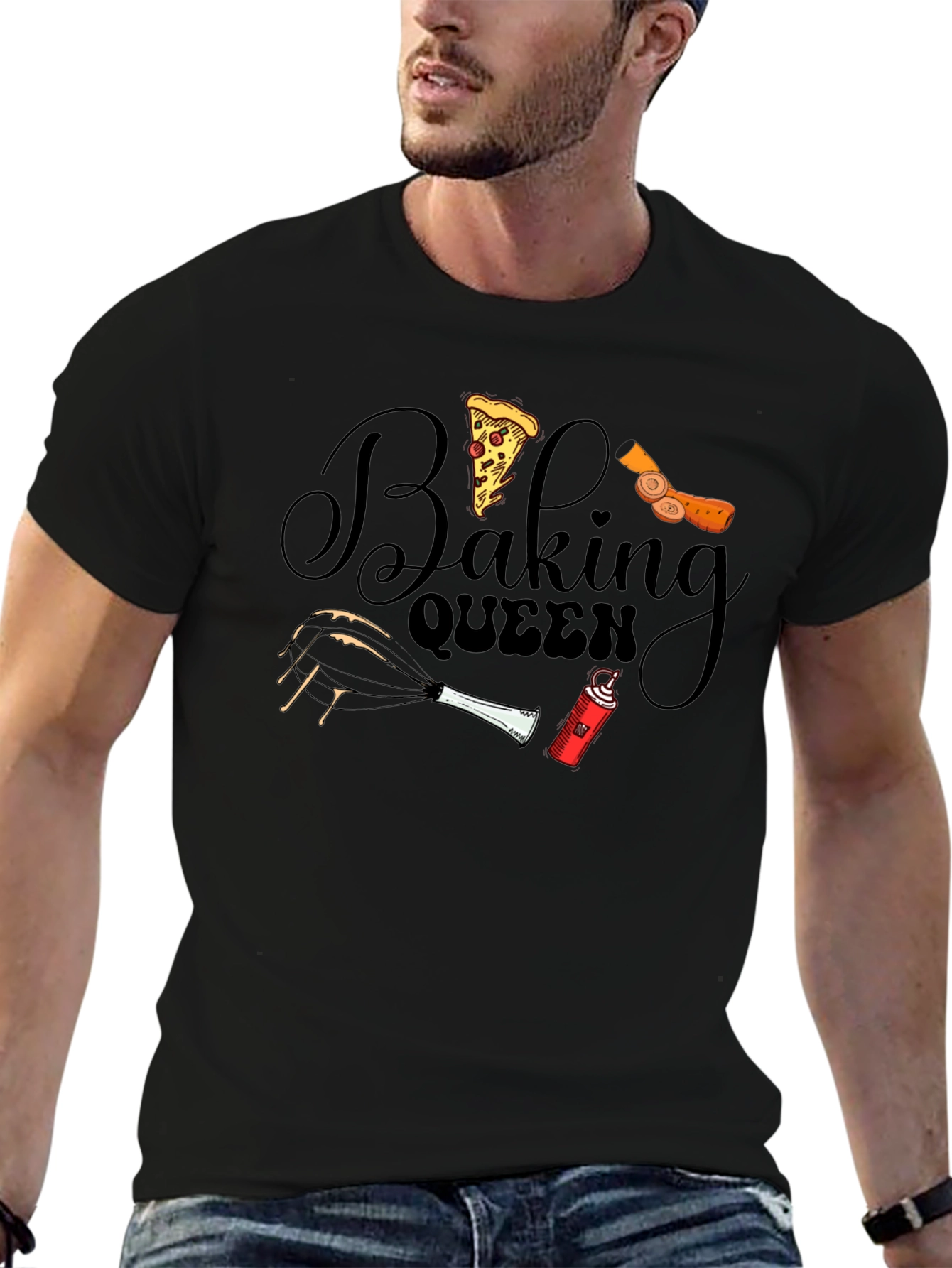 Black Baking Queen Graphic T-Shirt view 6