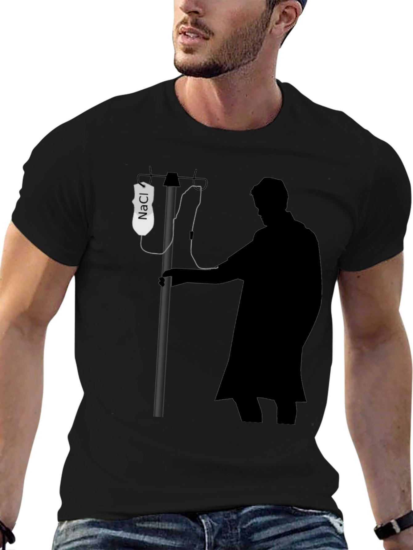 Black Medical Humor T-Shirt - 'House' Inspired Design view 6