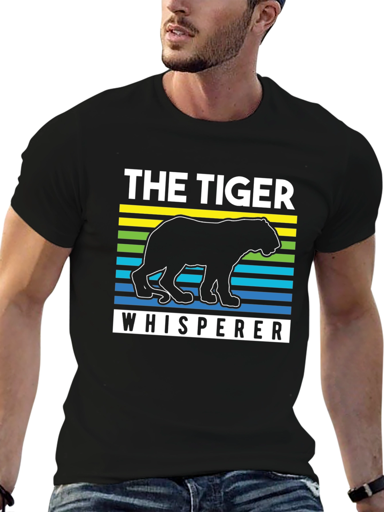 Black The Tiger Whisperer Graphic T-Shirt view 6