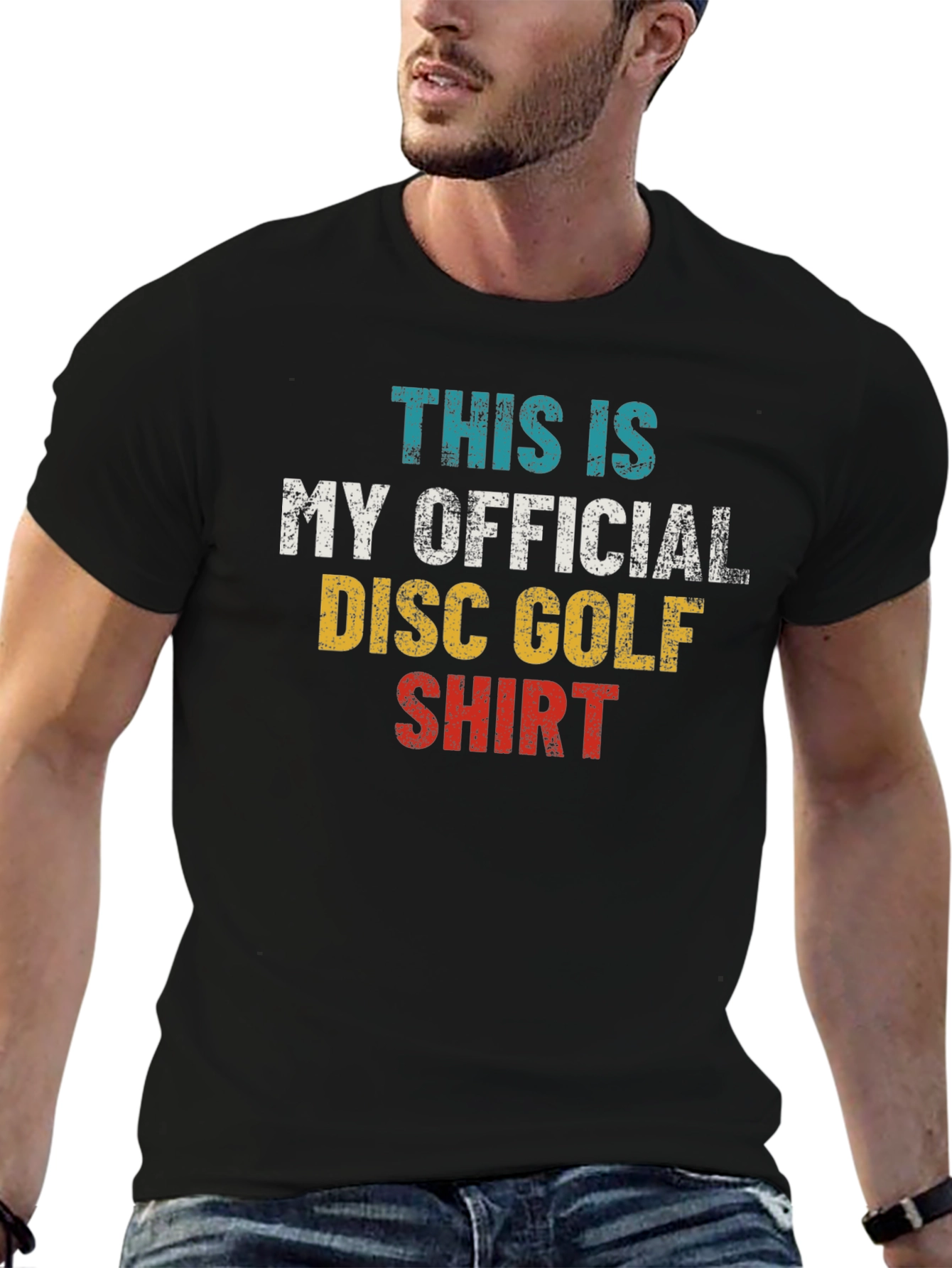 Black Official Disc Golf Shirt - Unique Tee view 6