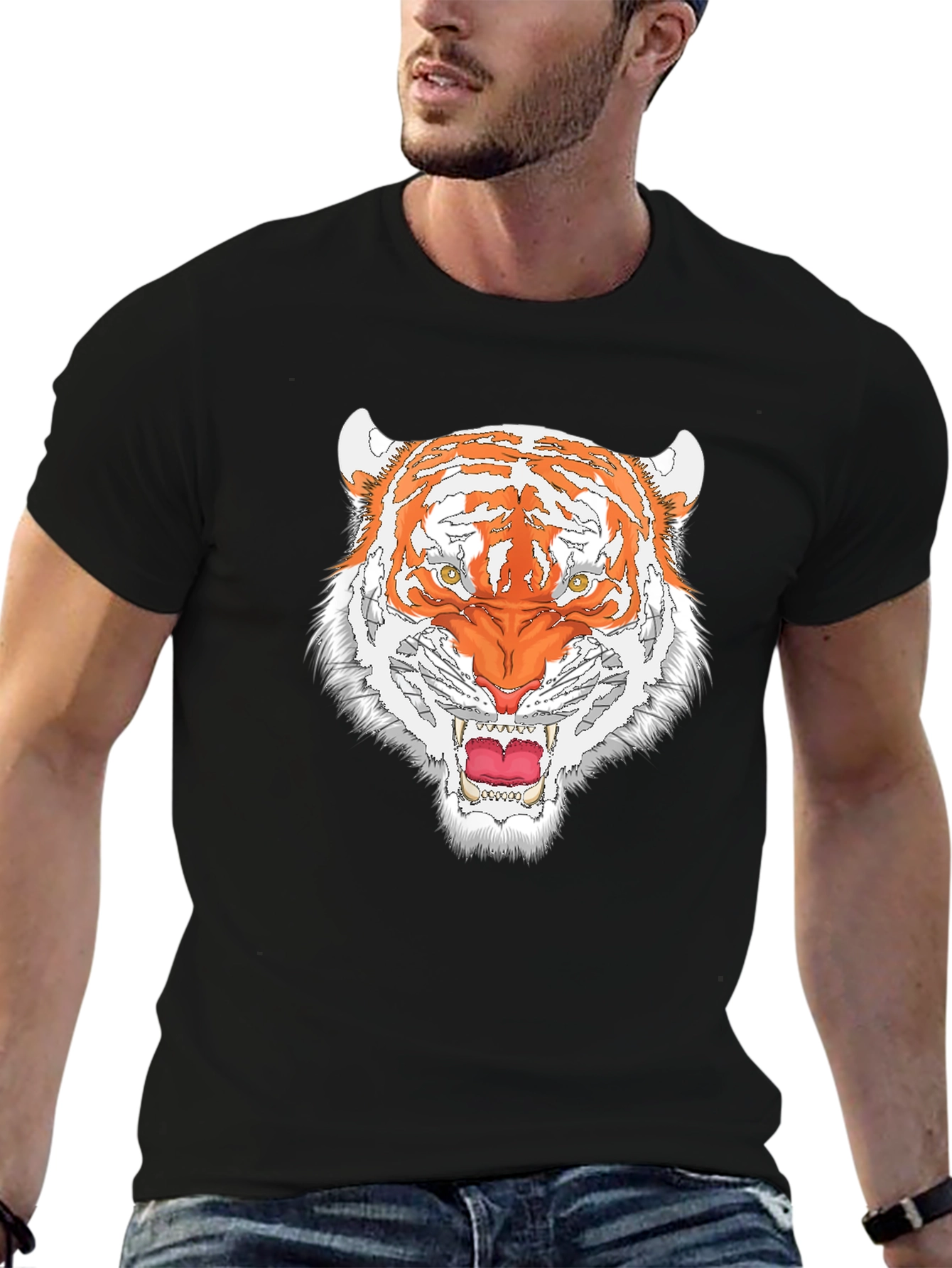 Black Tiger Graphic T-Shirt - Fierce Style! view 6