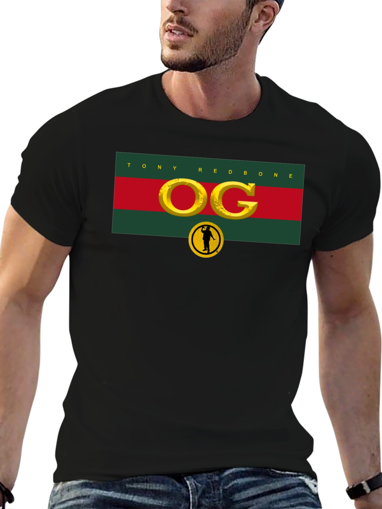 Black Tony Redbone OG T-Shirt - Classic Graphic Tee view 6