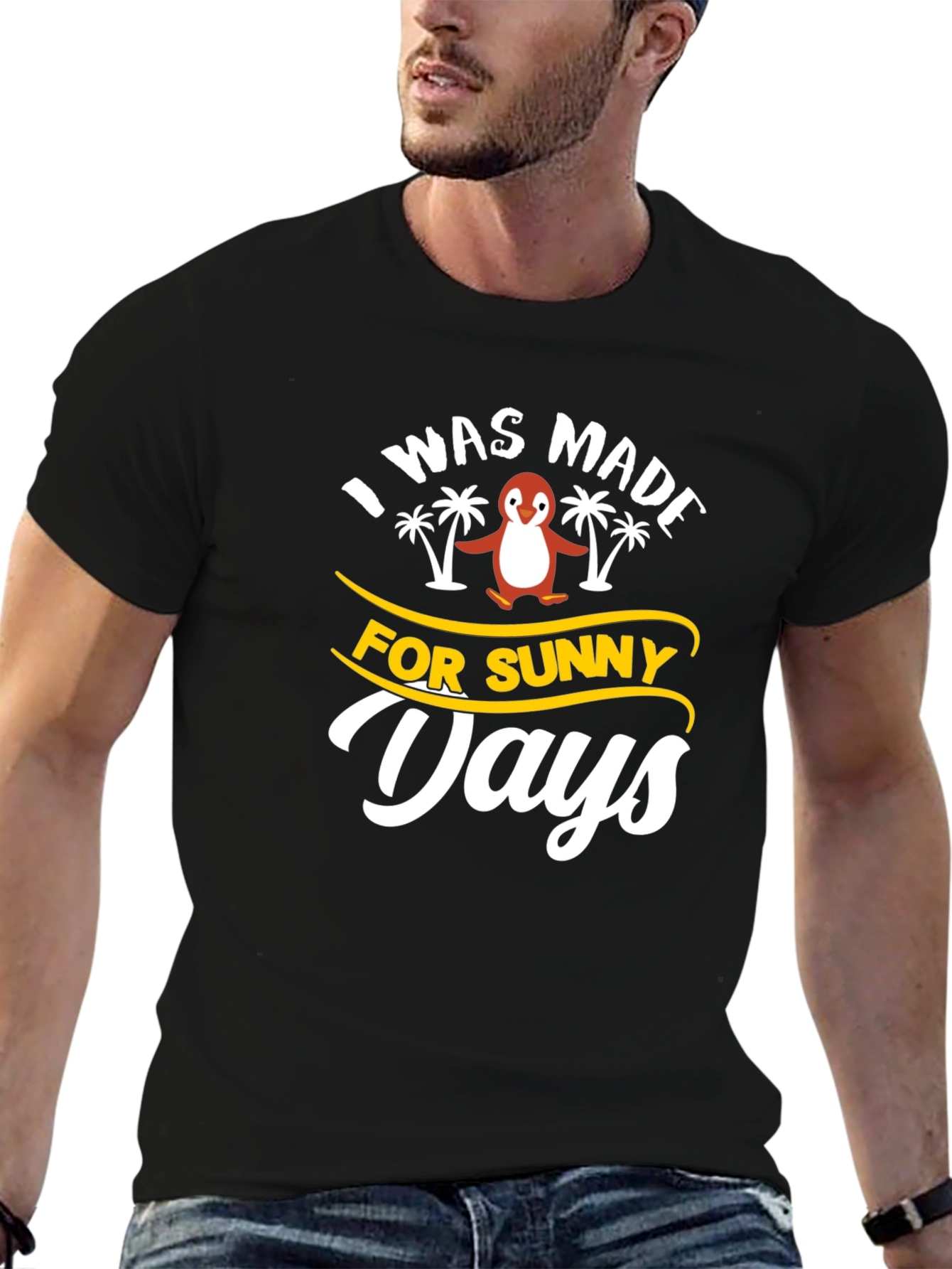 Black Sunny Days Penguin Graphic Tee view 6
