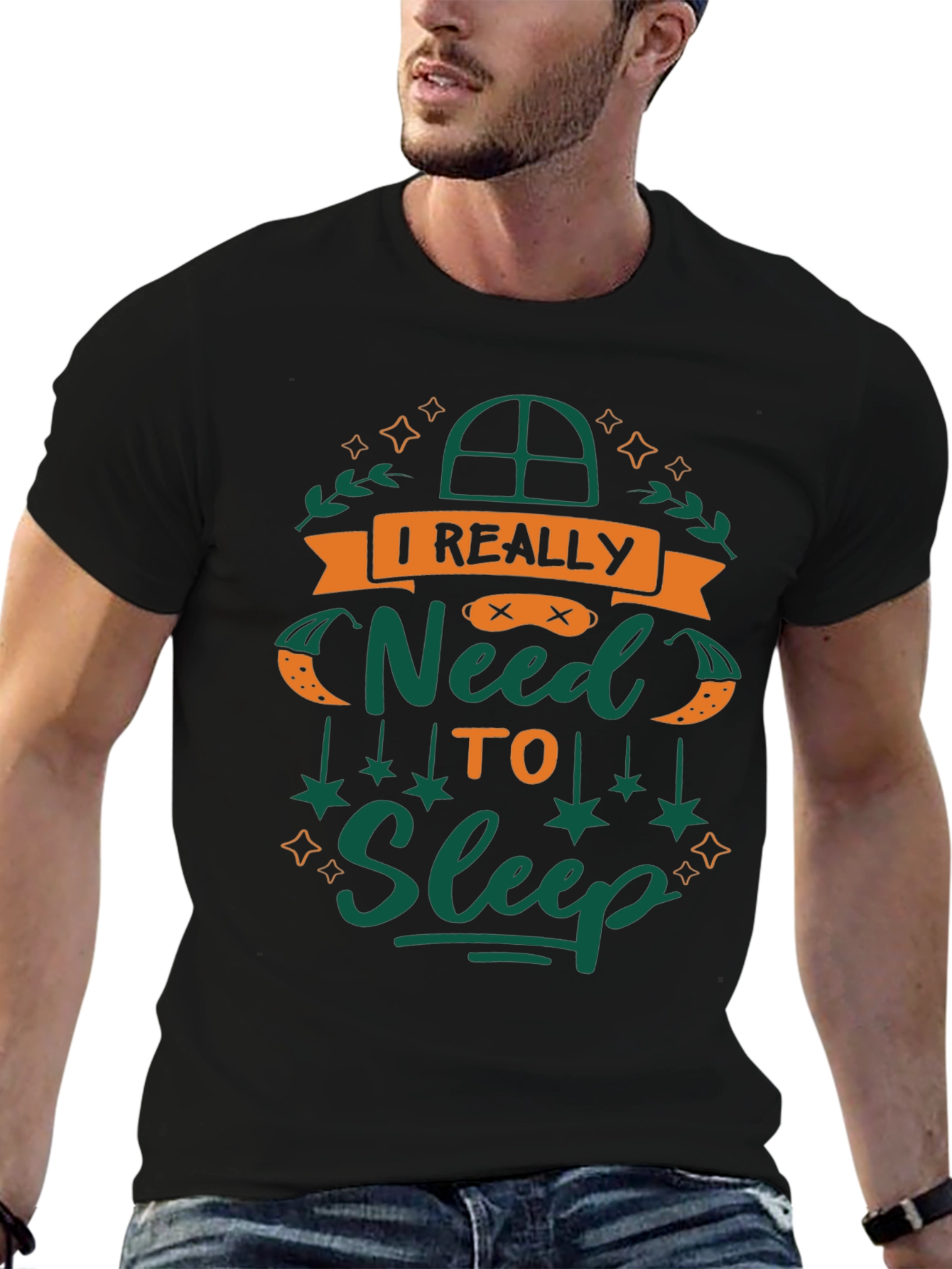 Black I Really Need To Sleep Graphic T-Shirt view 6
