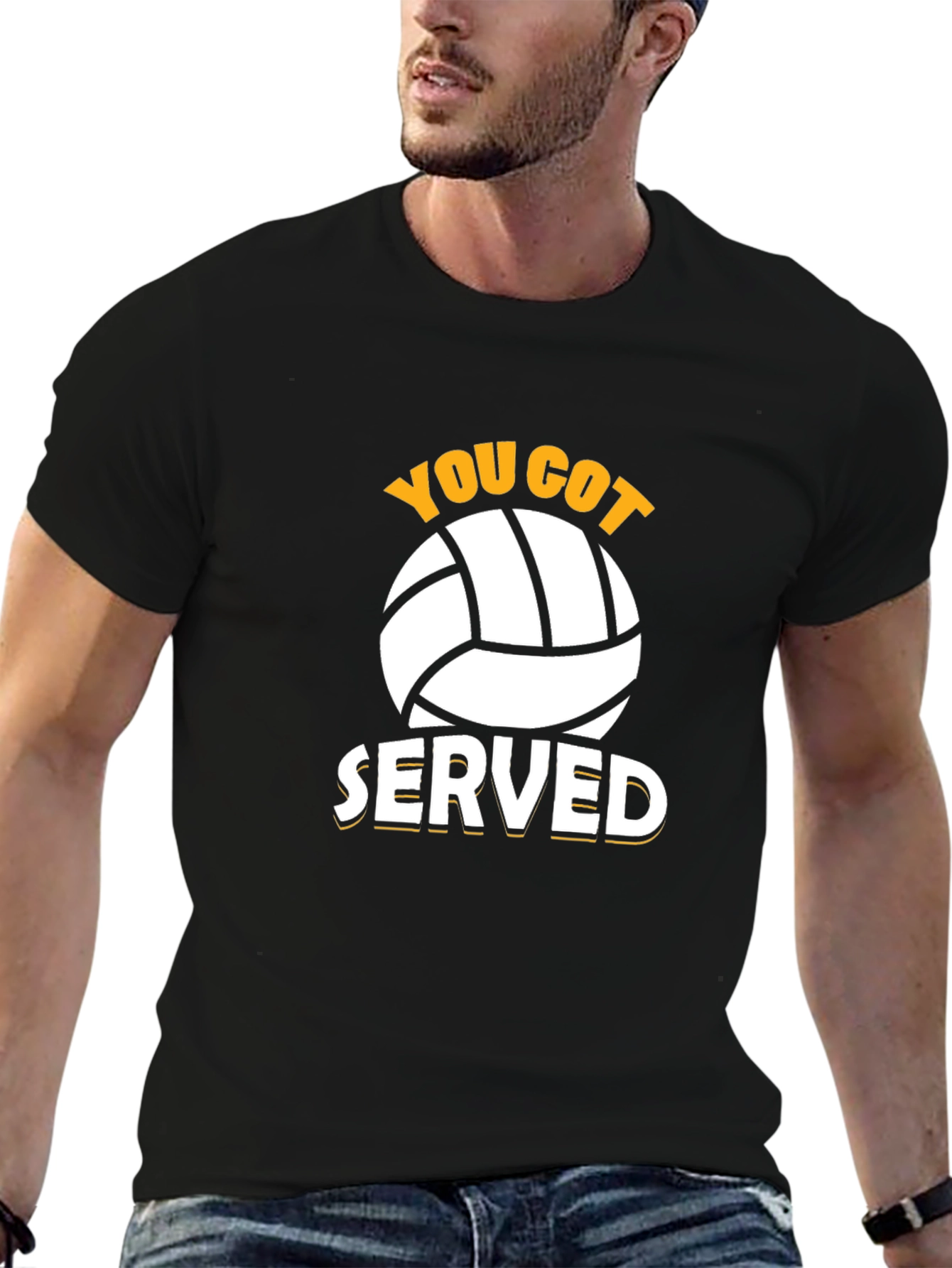 Black You Got Served Volleyball T-Shirt - Black view 6