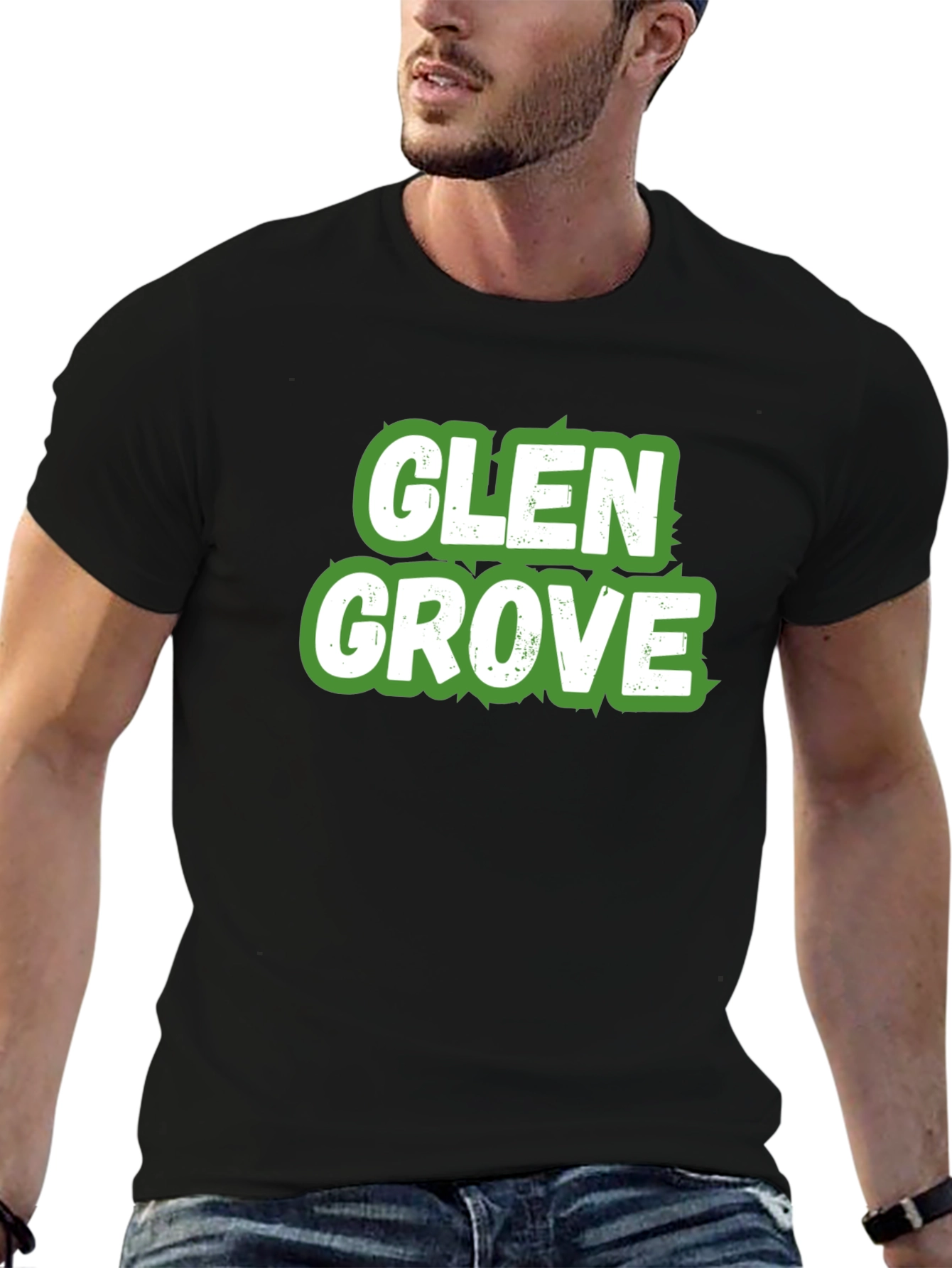 Black Glen Grove Graphic Tee - Classic Crew Neck view 6