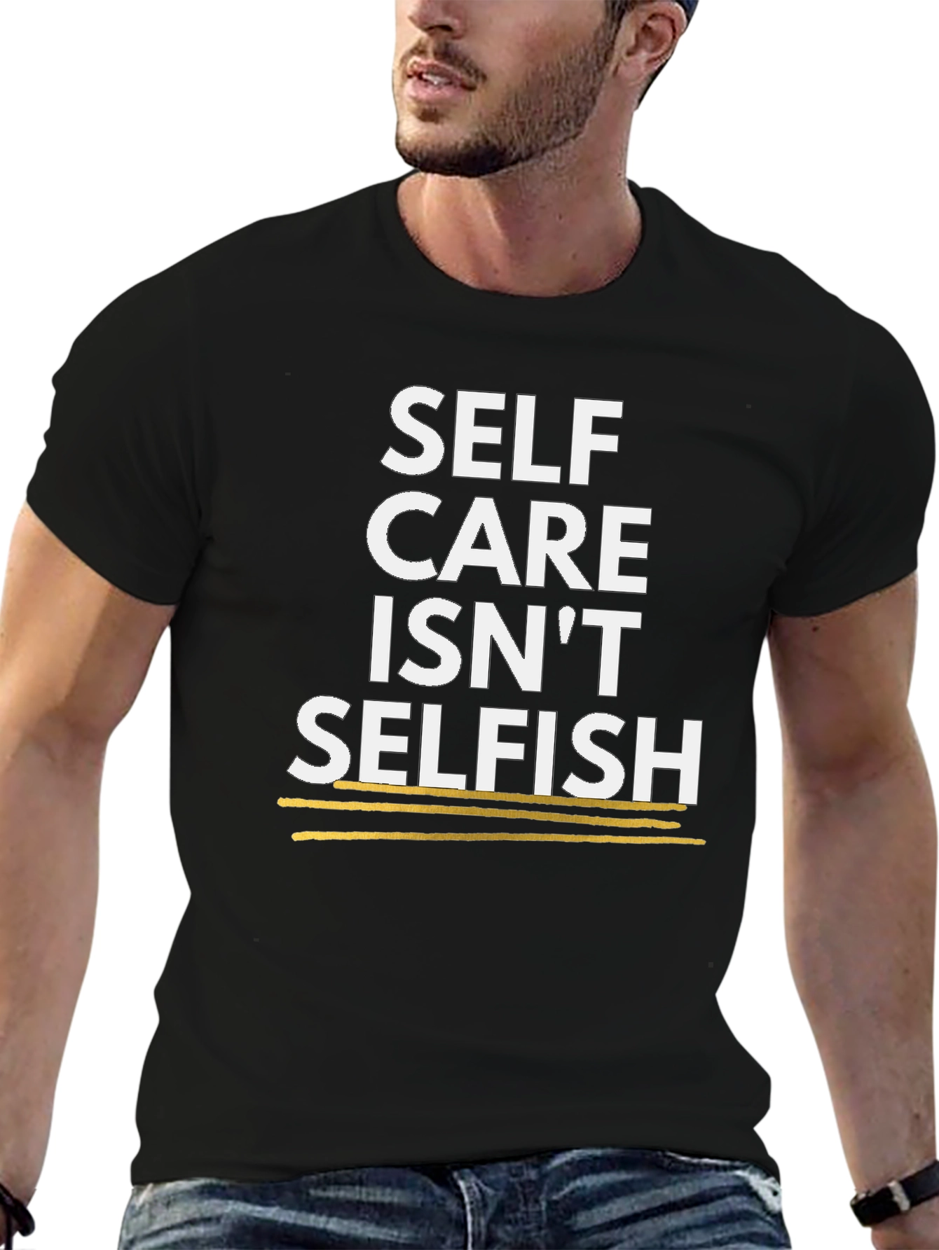 Black Self Care Isn't Selfish Graphic Tee view 6