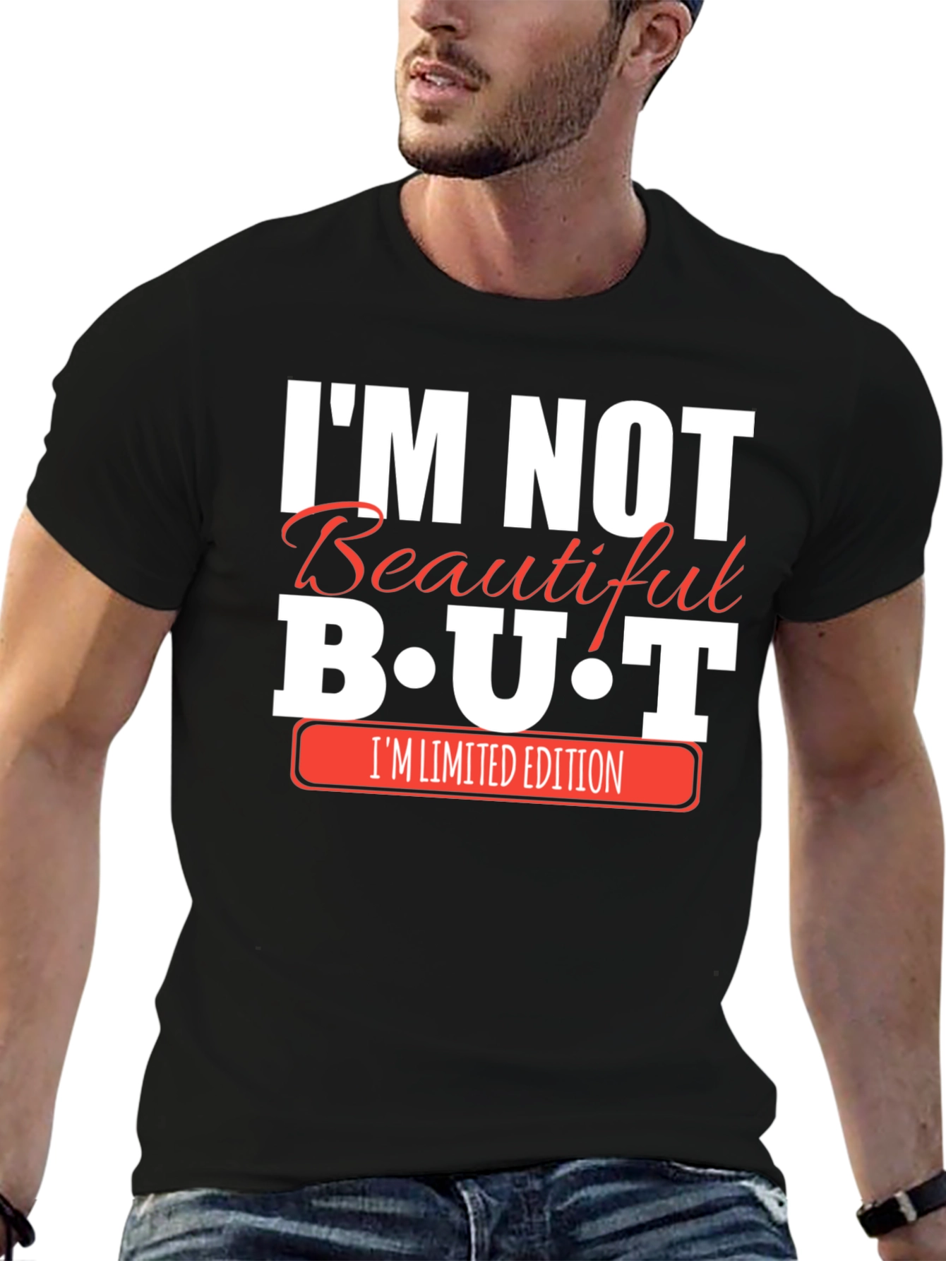 Black I'm Not Beautiful BUT I'm Limited Edition Black T-Shirt view 6