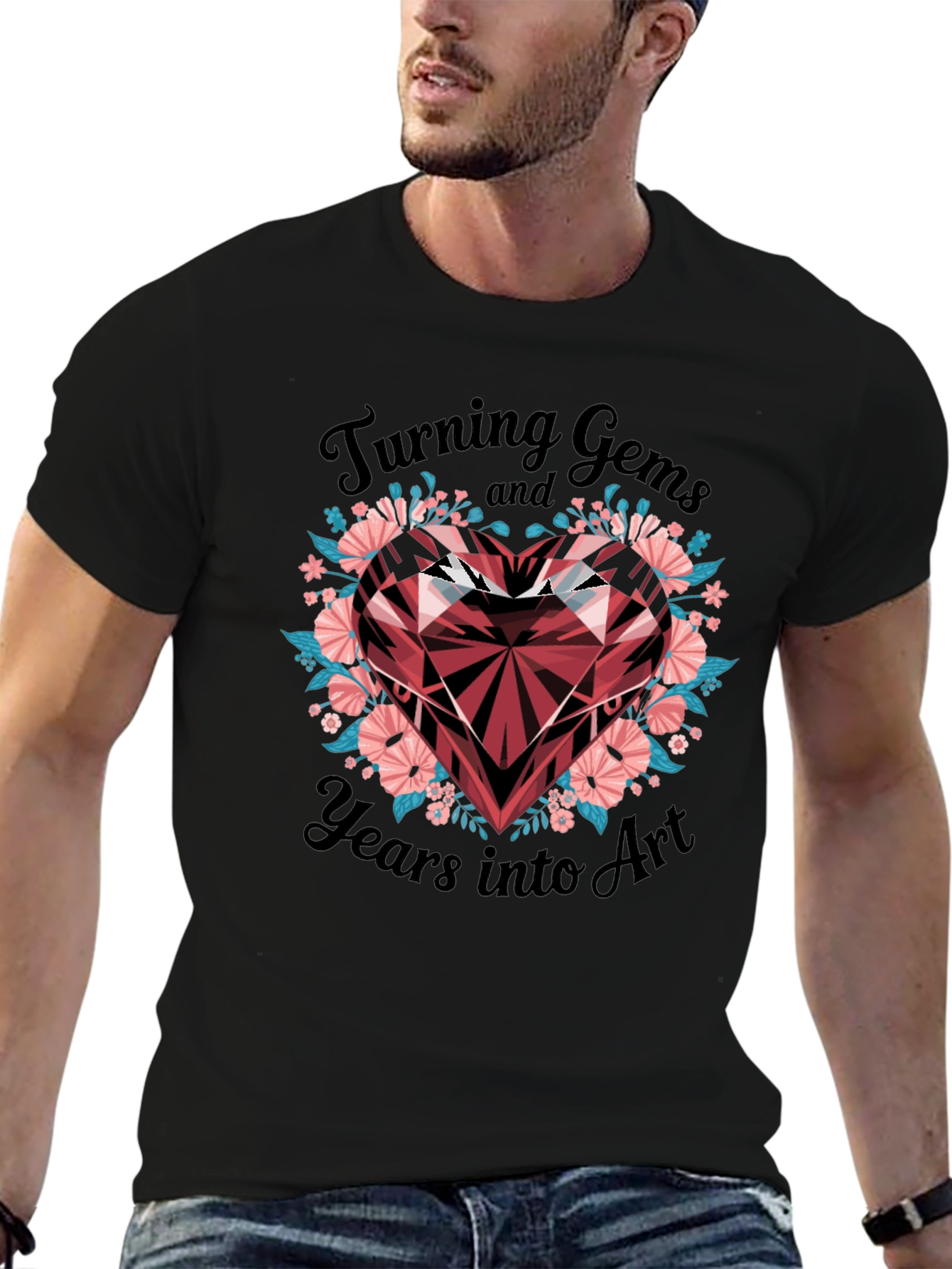 Black Turning Gems Into Art T-Shirt view 6