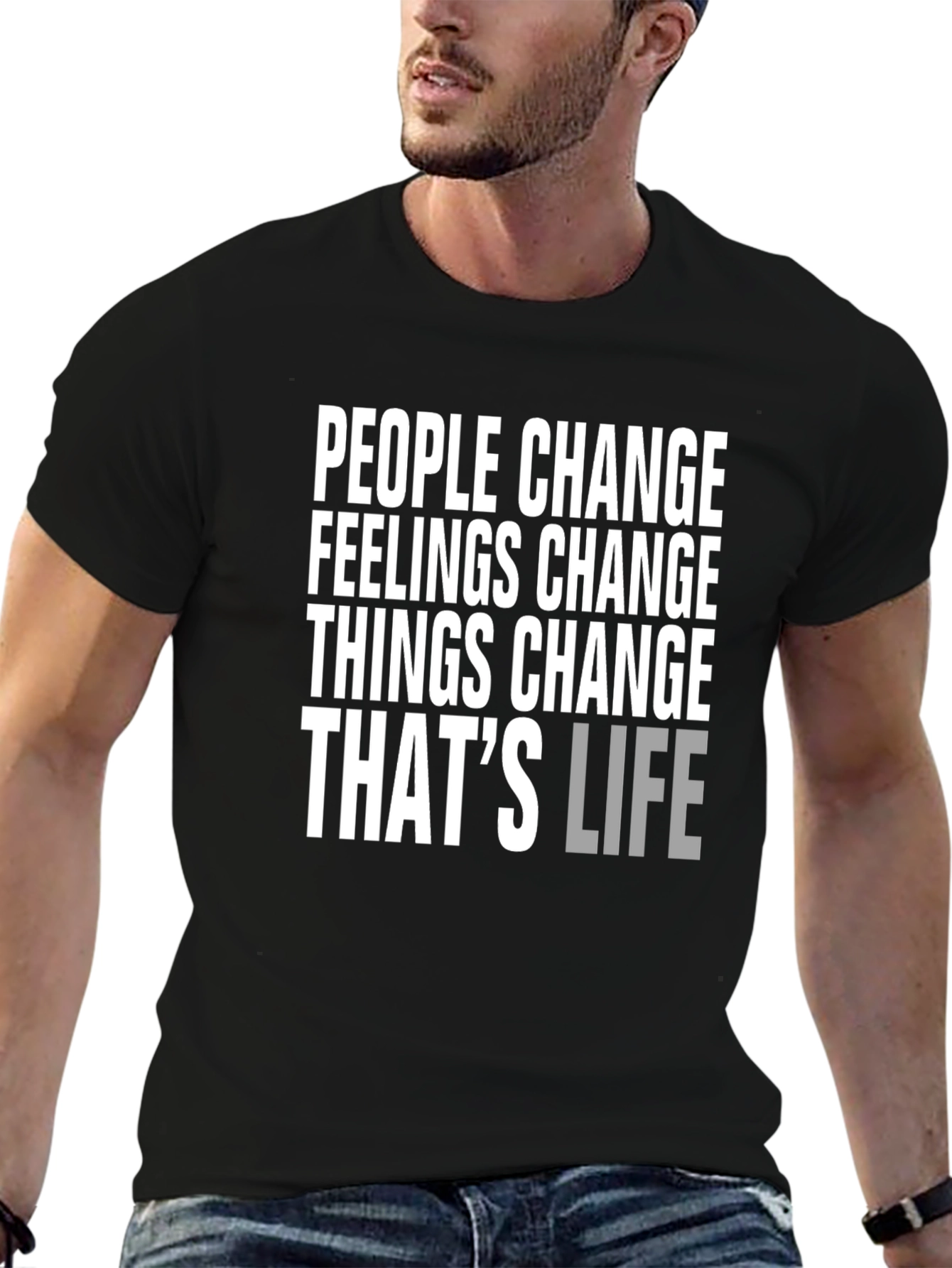 Black People Change Graphic T-Shirt view 6