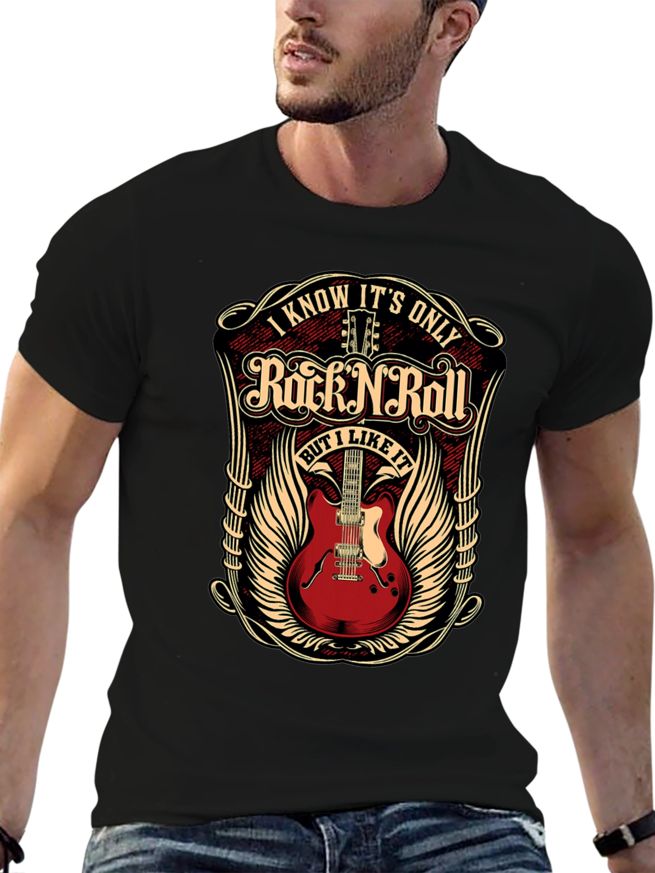 Black Rock N Roll Graphic T-Shirt - Music Lover Tee view 6