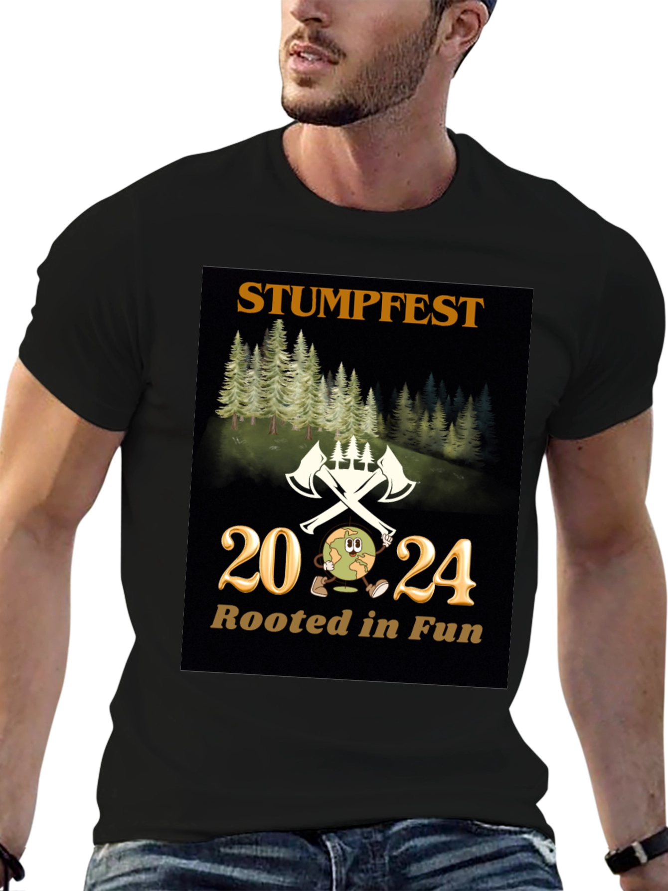 Black Stumpfest 2024 T-Shirt - Rooted in Fun! view 6