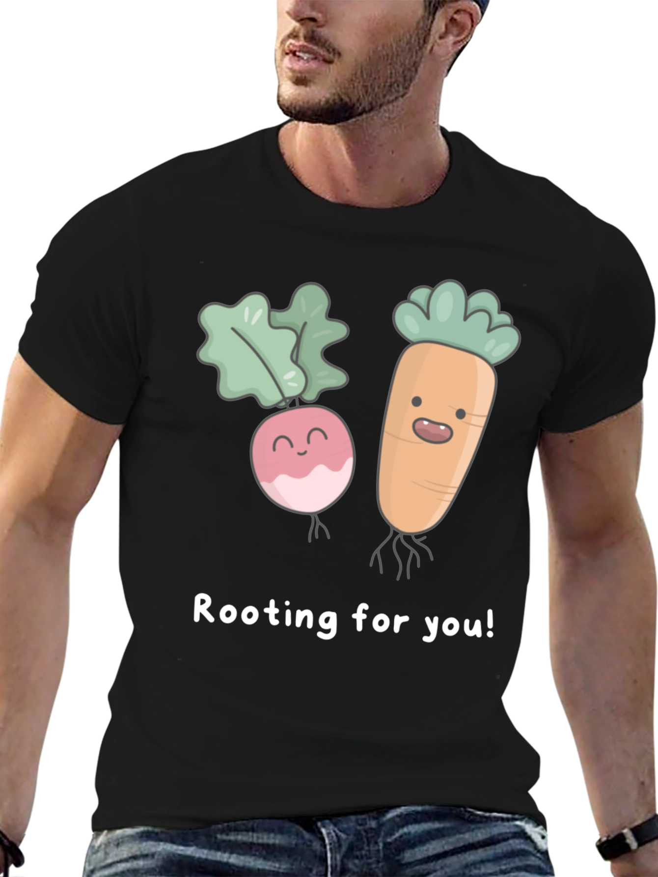 Black Rooting For You Graphic Tee view 6