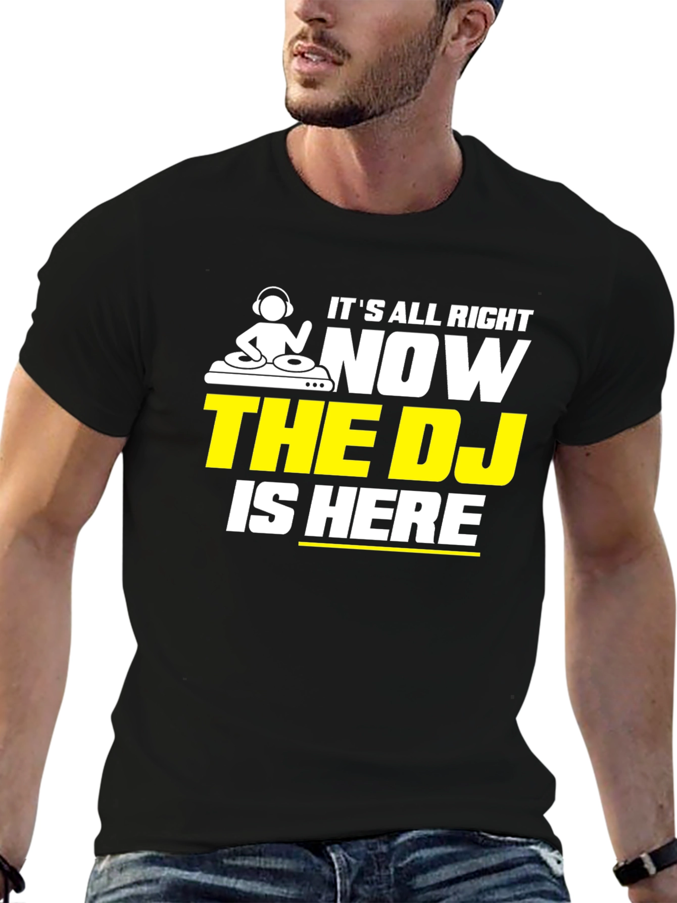 Black DJ Is Here T-Shirt - Music Lover Tee view 6