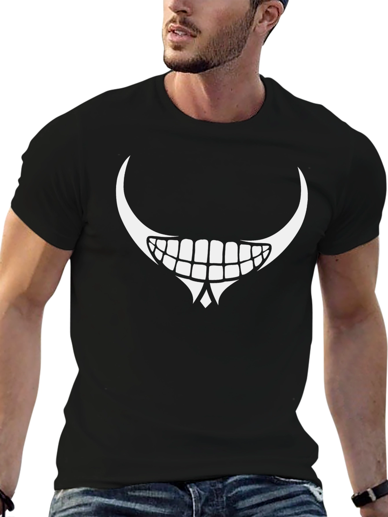 Creepy Smile Graphic T-Shirt - 6