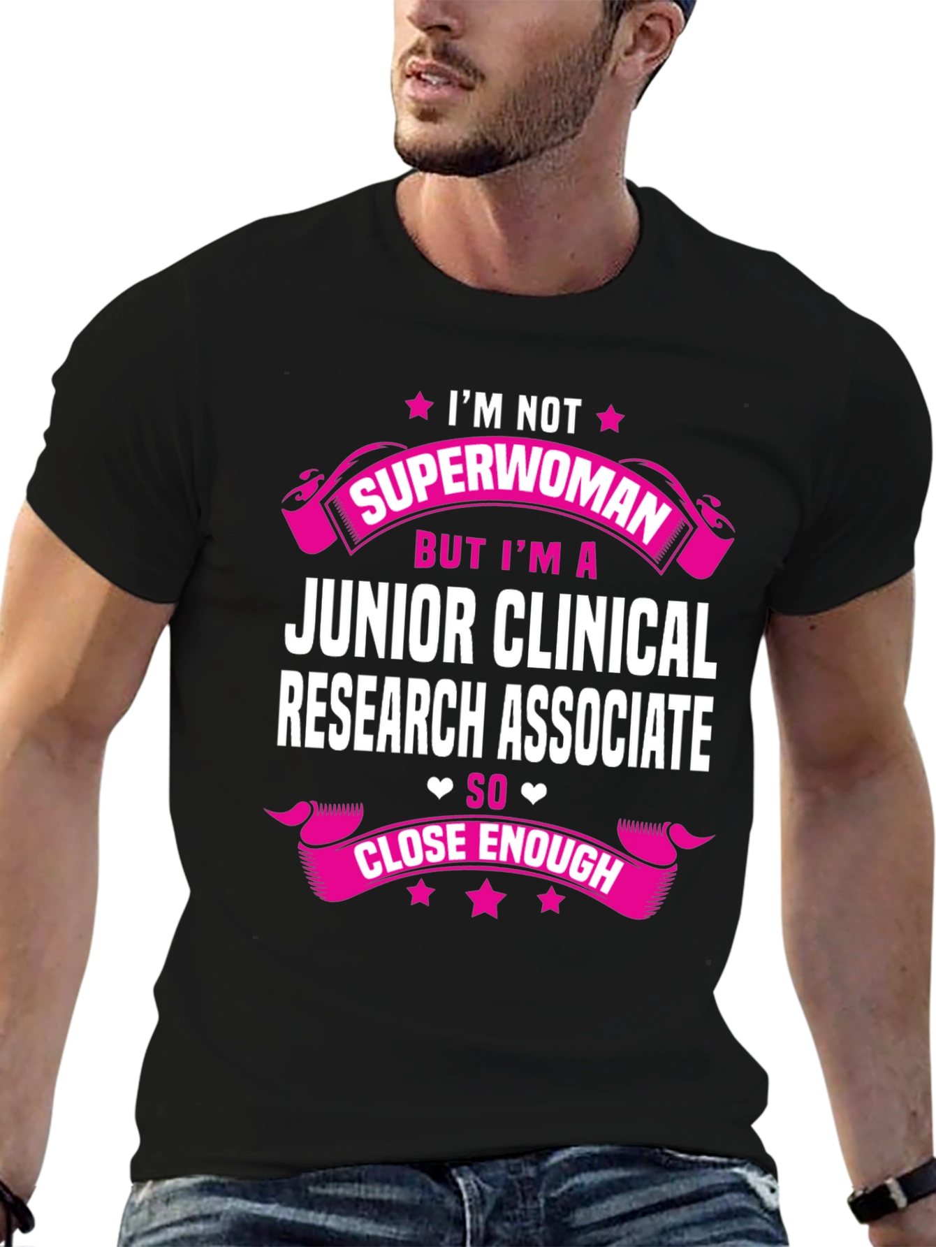 Black Junior Clinical Research Associate T-Shirt view 6