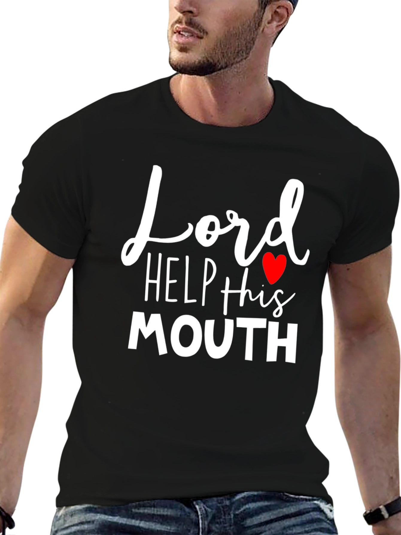 Black Lord Help This Mouth Graphic Tee view 6