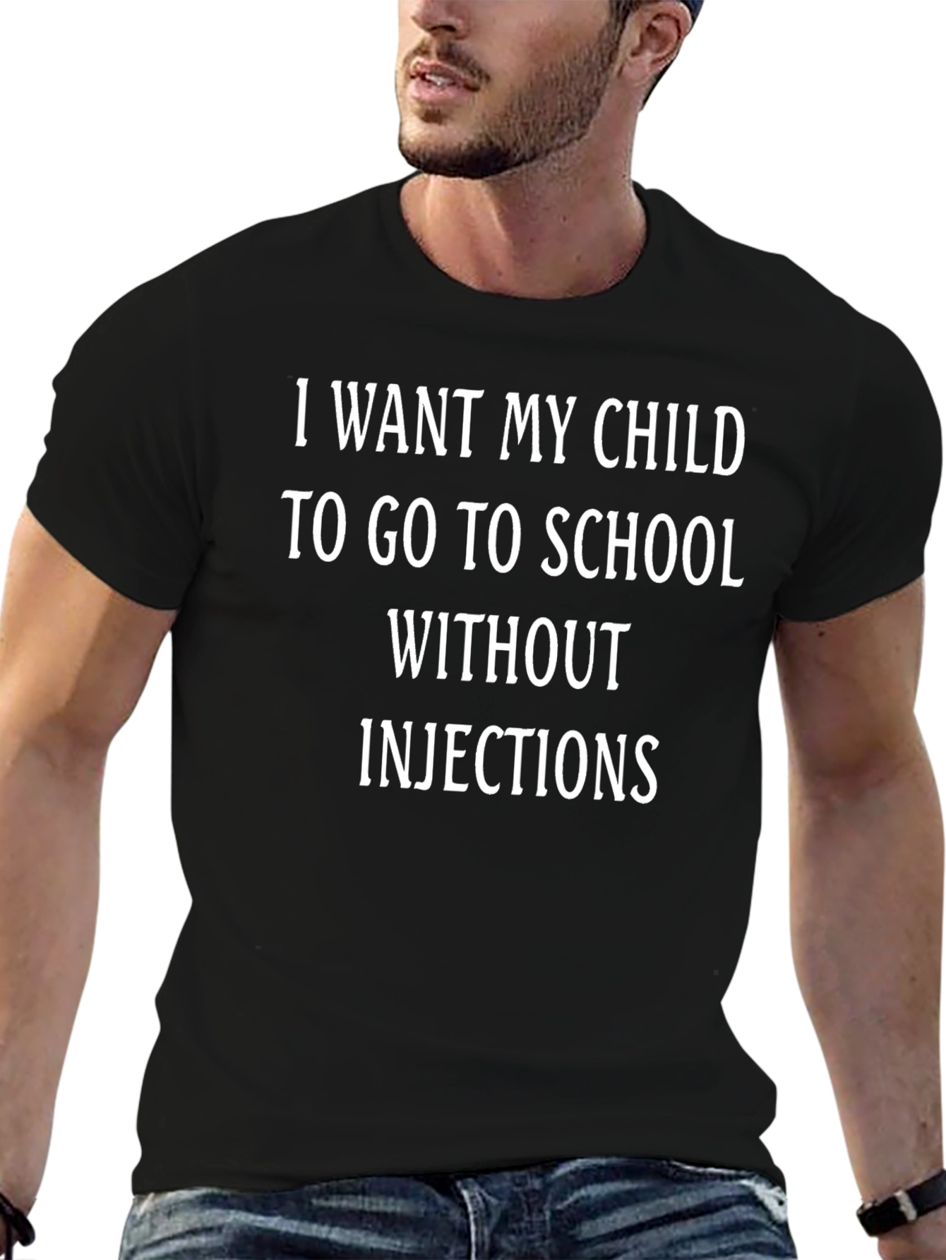 Black School Injection T-Shirt - Anti Vax Tee view 6