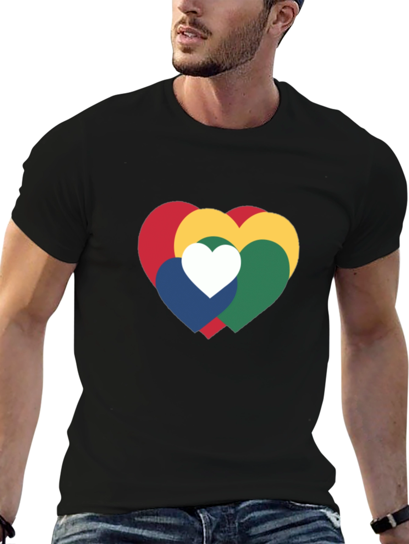 Black Heart Graphic Black T-Shirt view 6