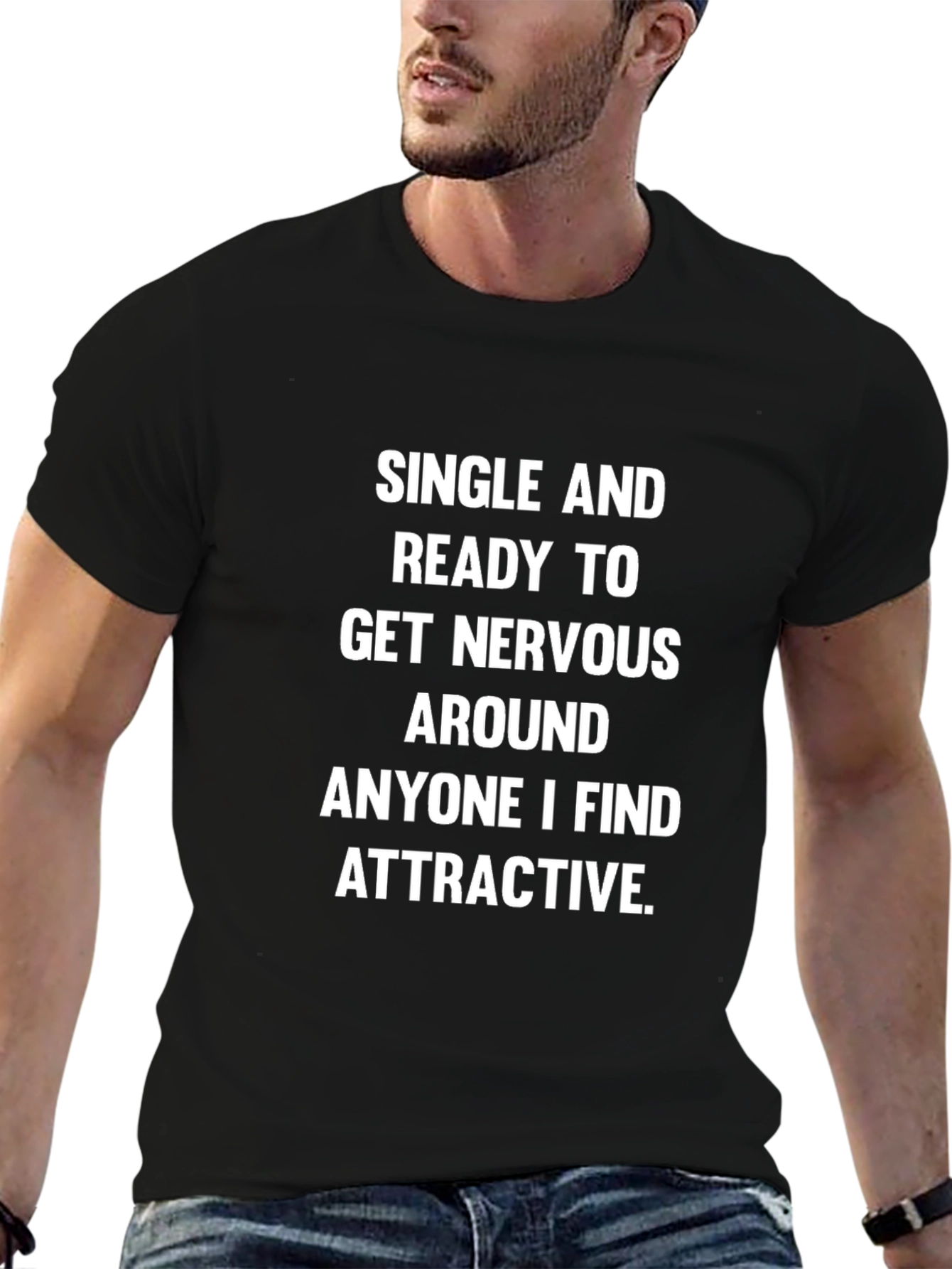 Black Single & Ready T-Shirt - Funny Graphic Tee view 6