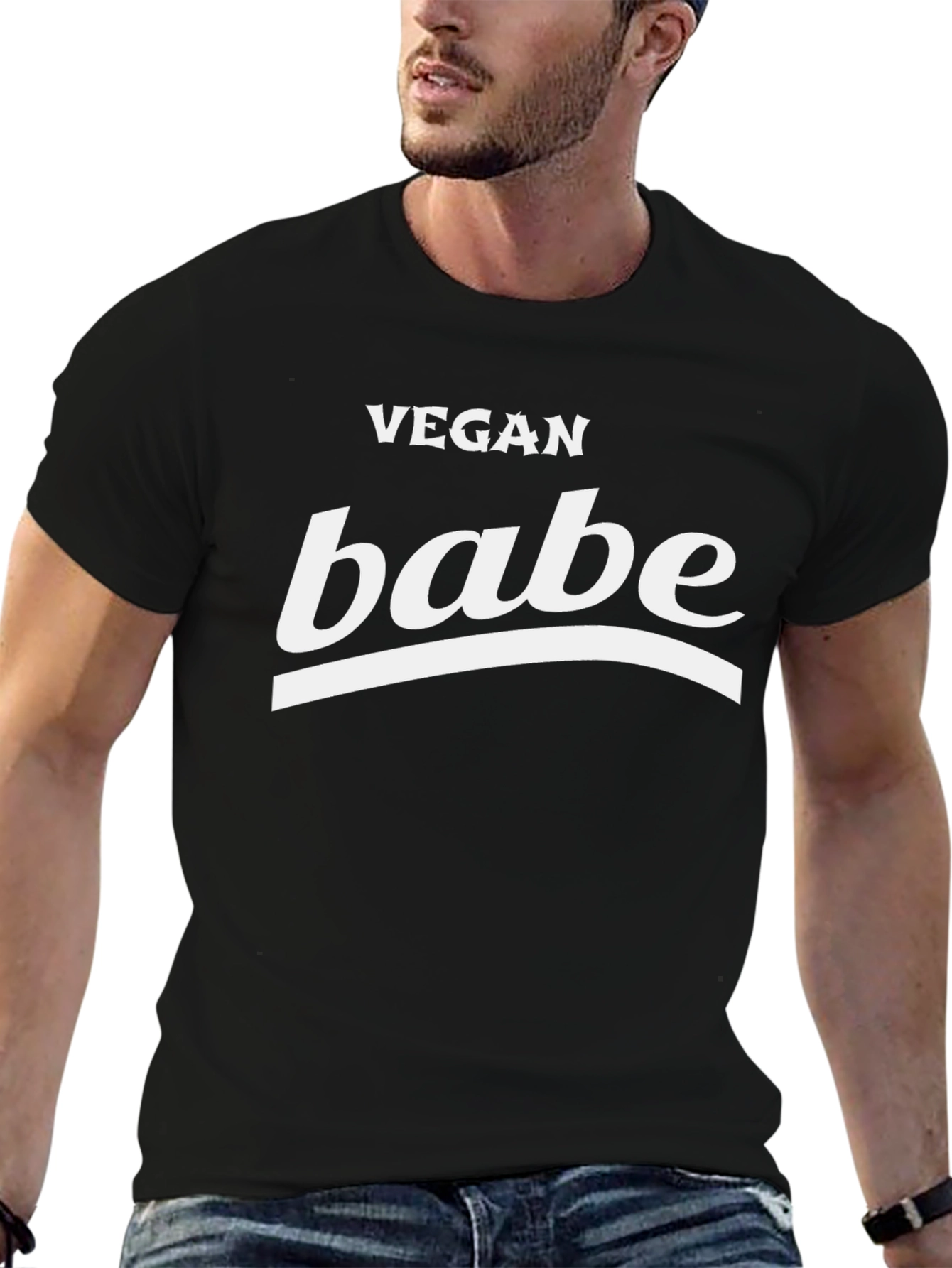 Black Vegan Babe T-Shirt - Stylish & Comfortable view 6