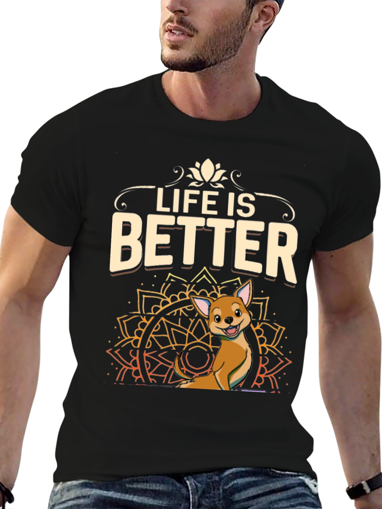 Black Life is Better Dog T-Shirt view 6