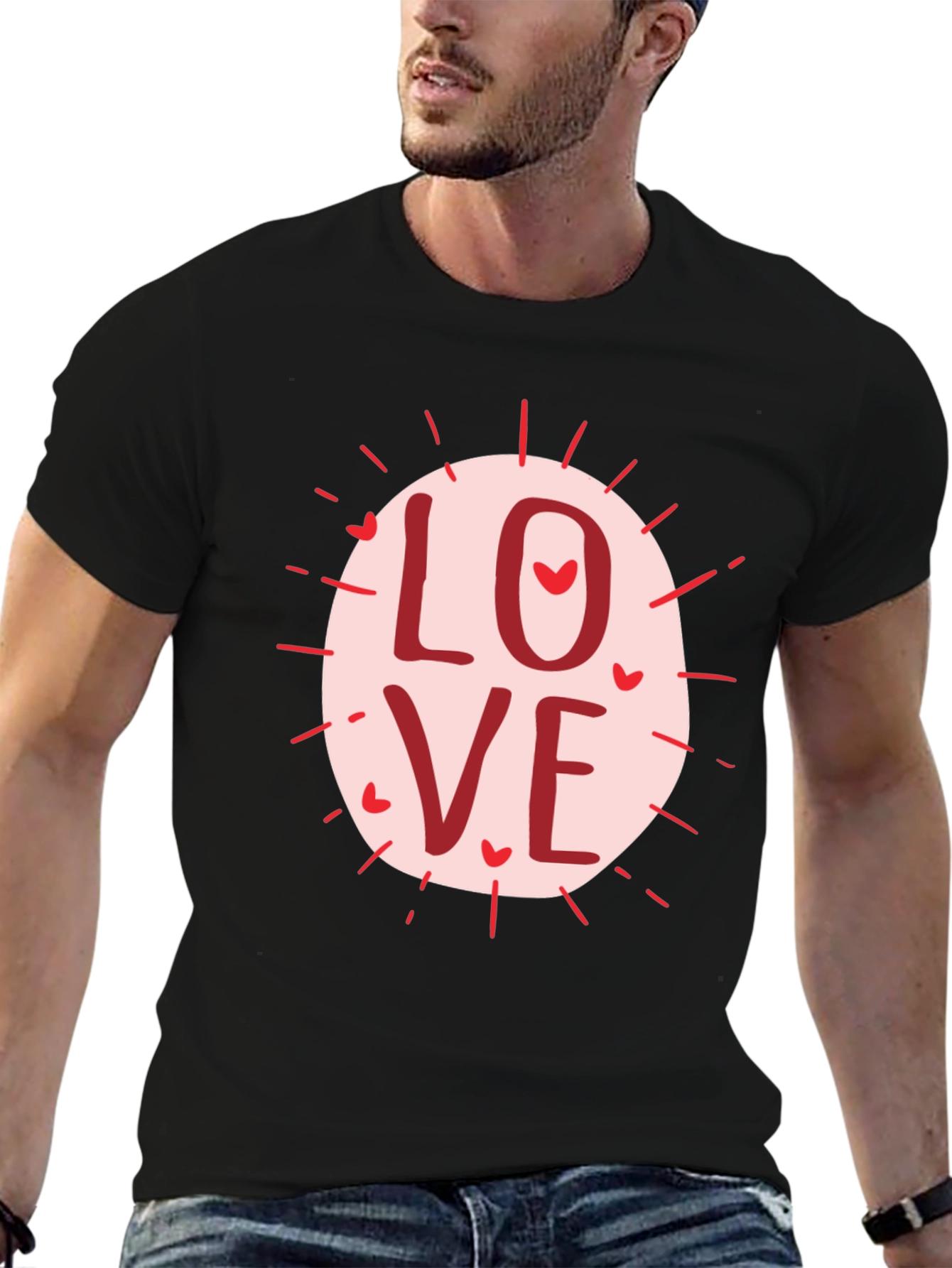 Black Love Graphic Tee - Valentine's Day Gift view 6