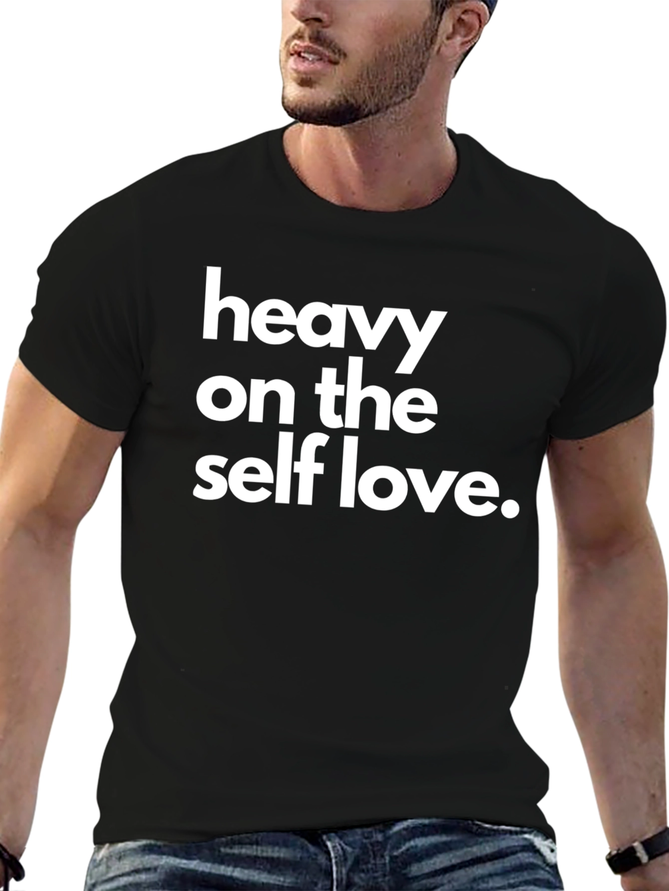 Black Heavy on the Self Love Graphic Tee view 6
