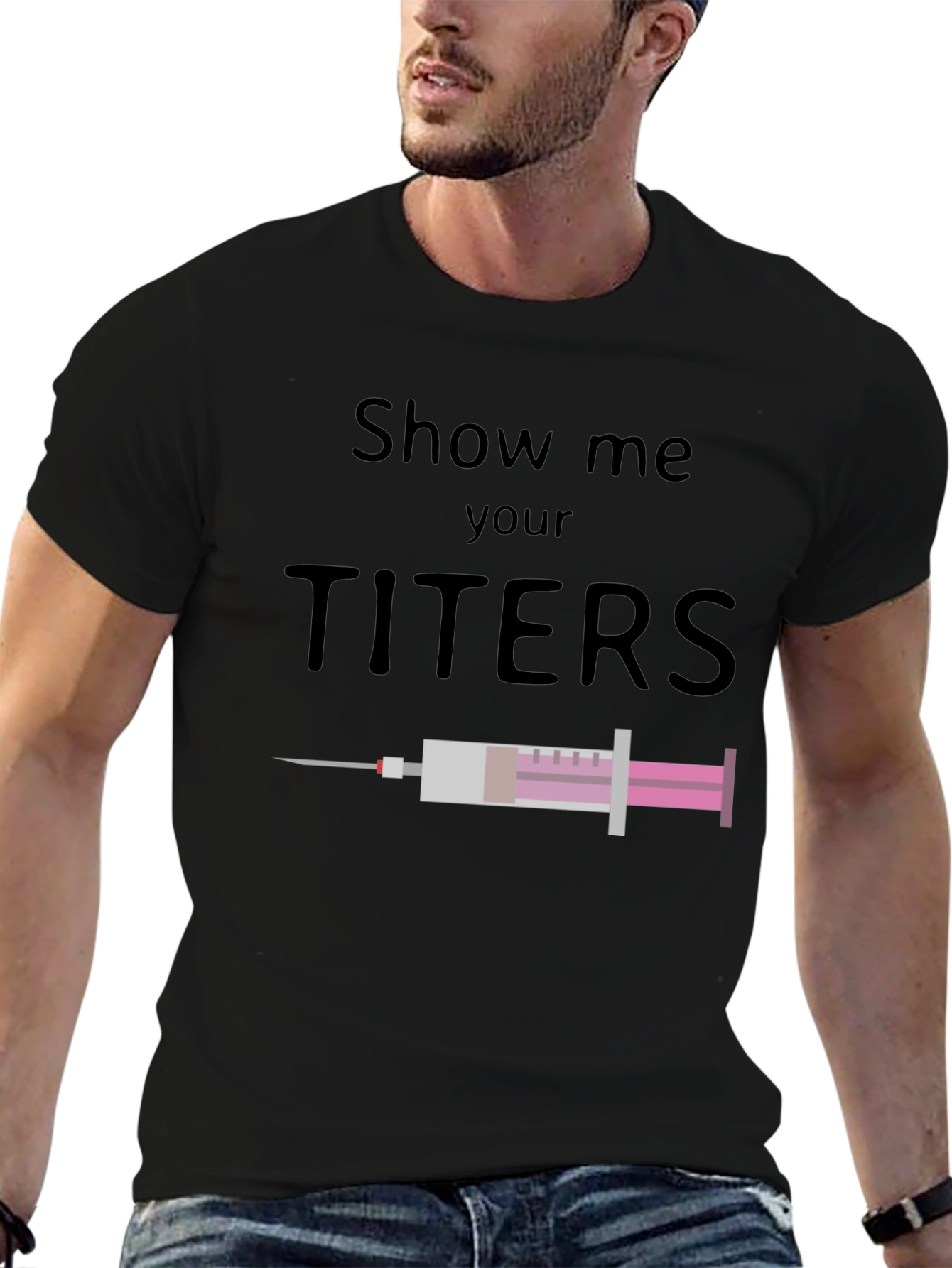 Black Show Me Your Titers Graphic Tee view 6