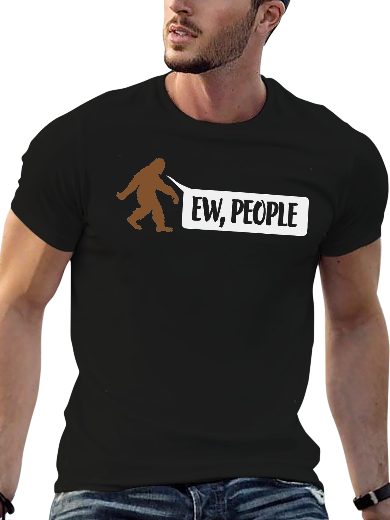 Black Ew, People Bigfoot Graphic Tee view 6