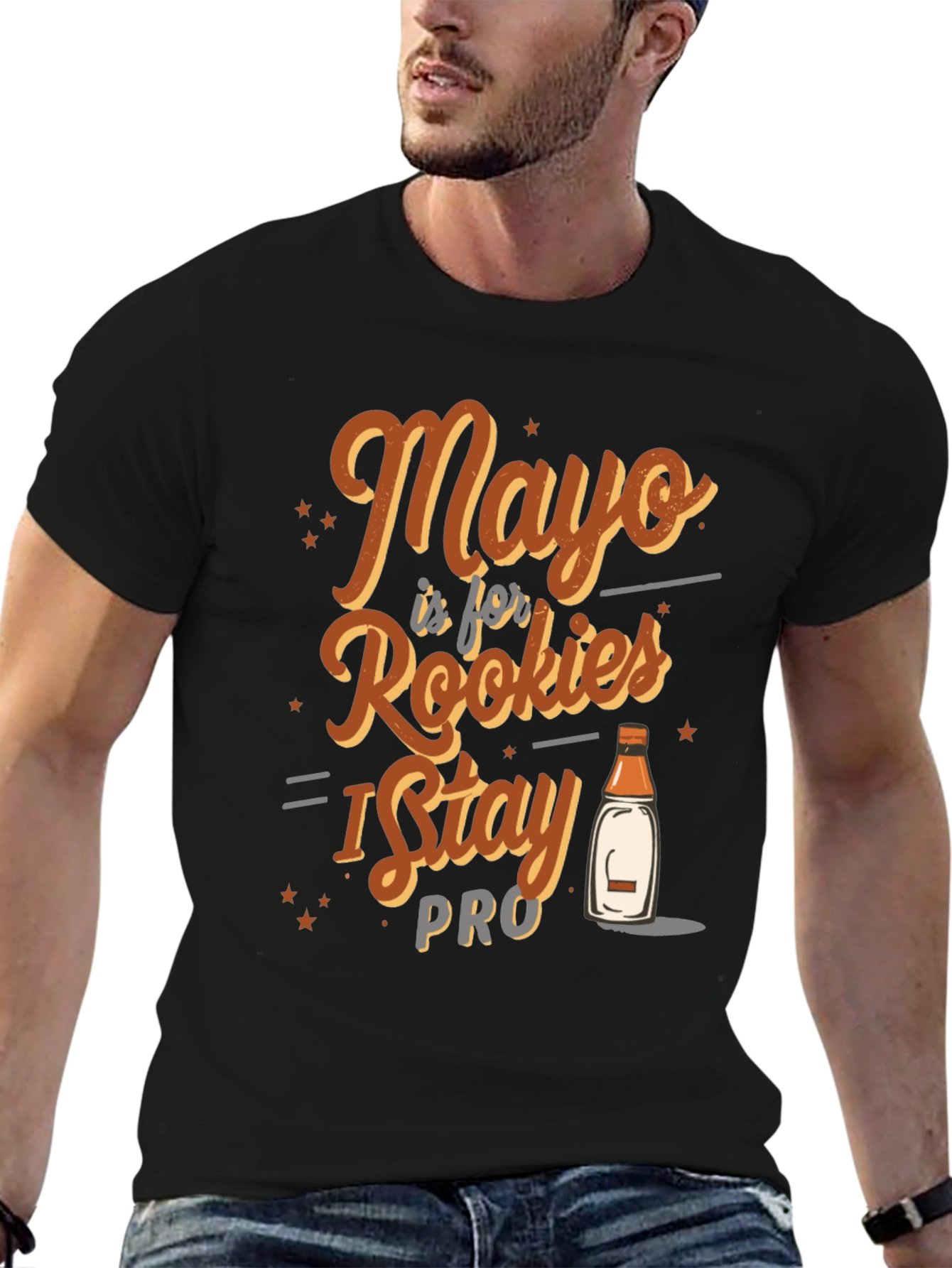 Black Mayo is for Rookies I Stay Pro T-Shirt view 6