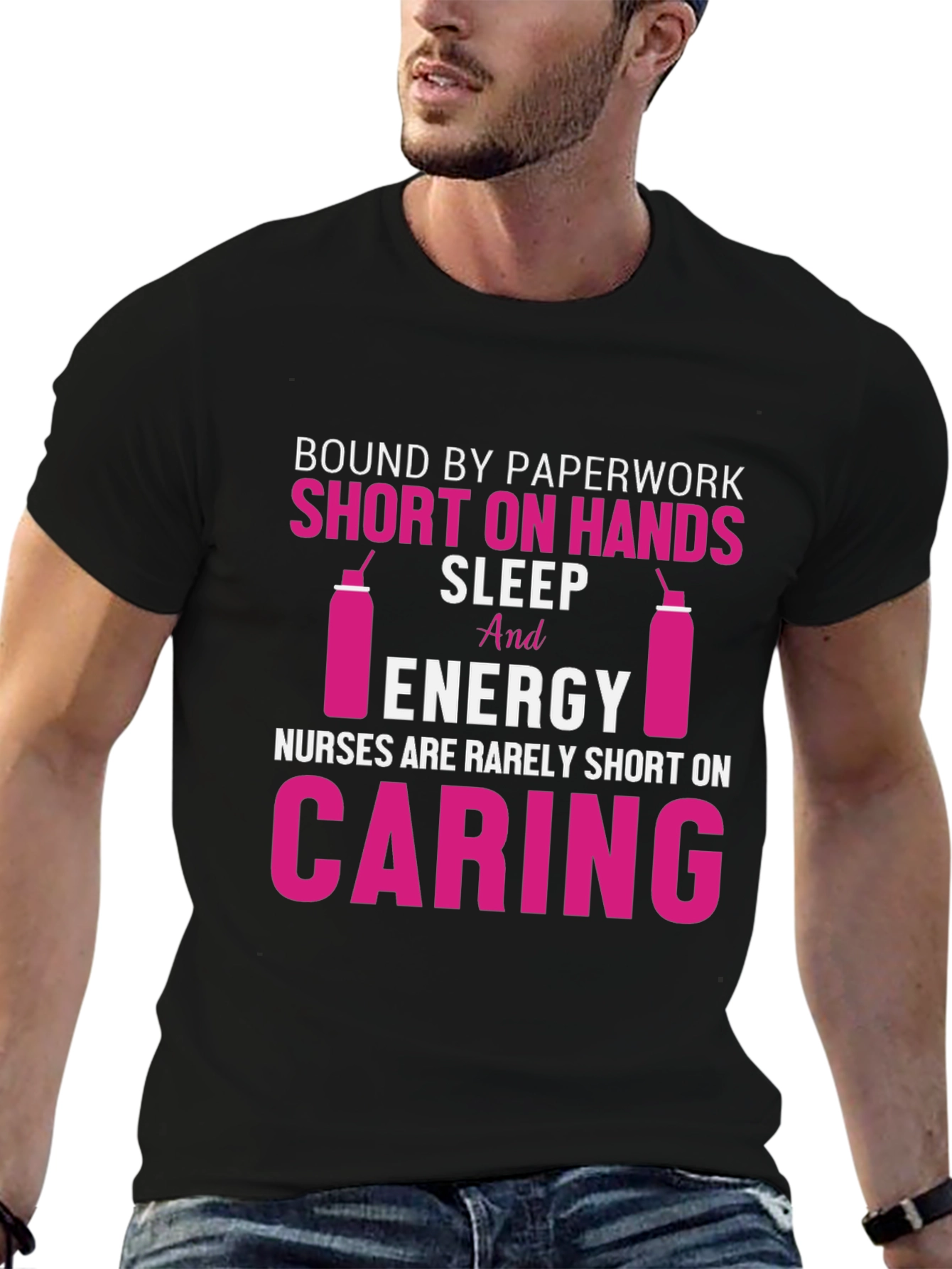 Black Nurse Life T-Shirt: Caring, Energy, and More! view 6