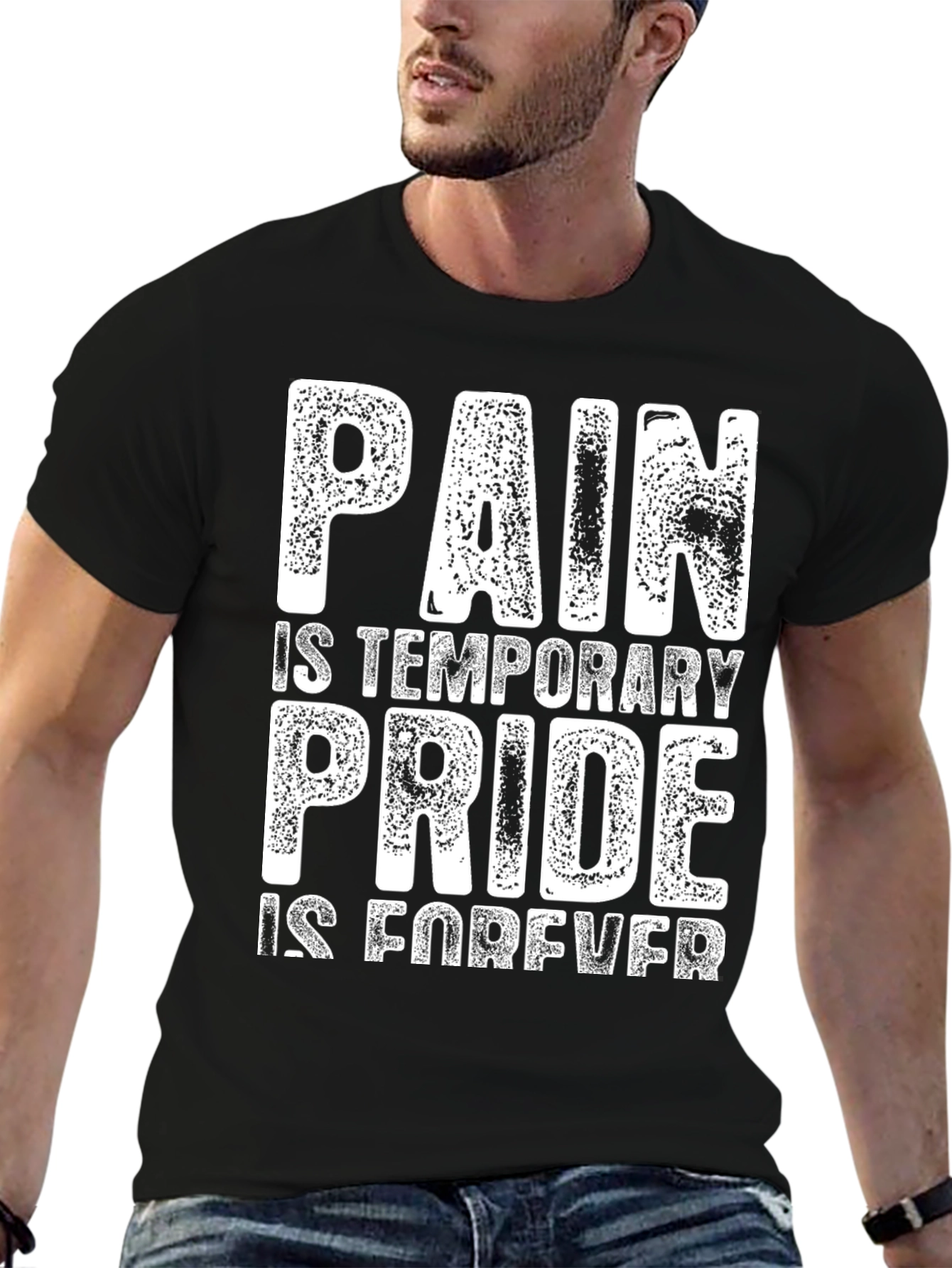 Black Pain is Temporary Pride is Forever T-Shirt view 6