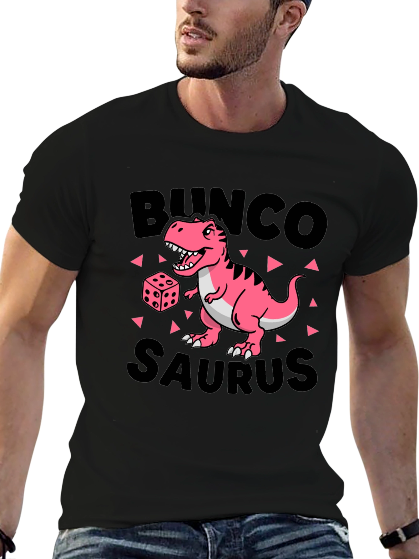 Black Bunco-Saurus Black T-Shirt view 6