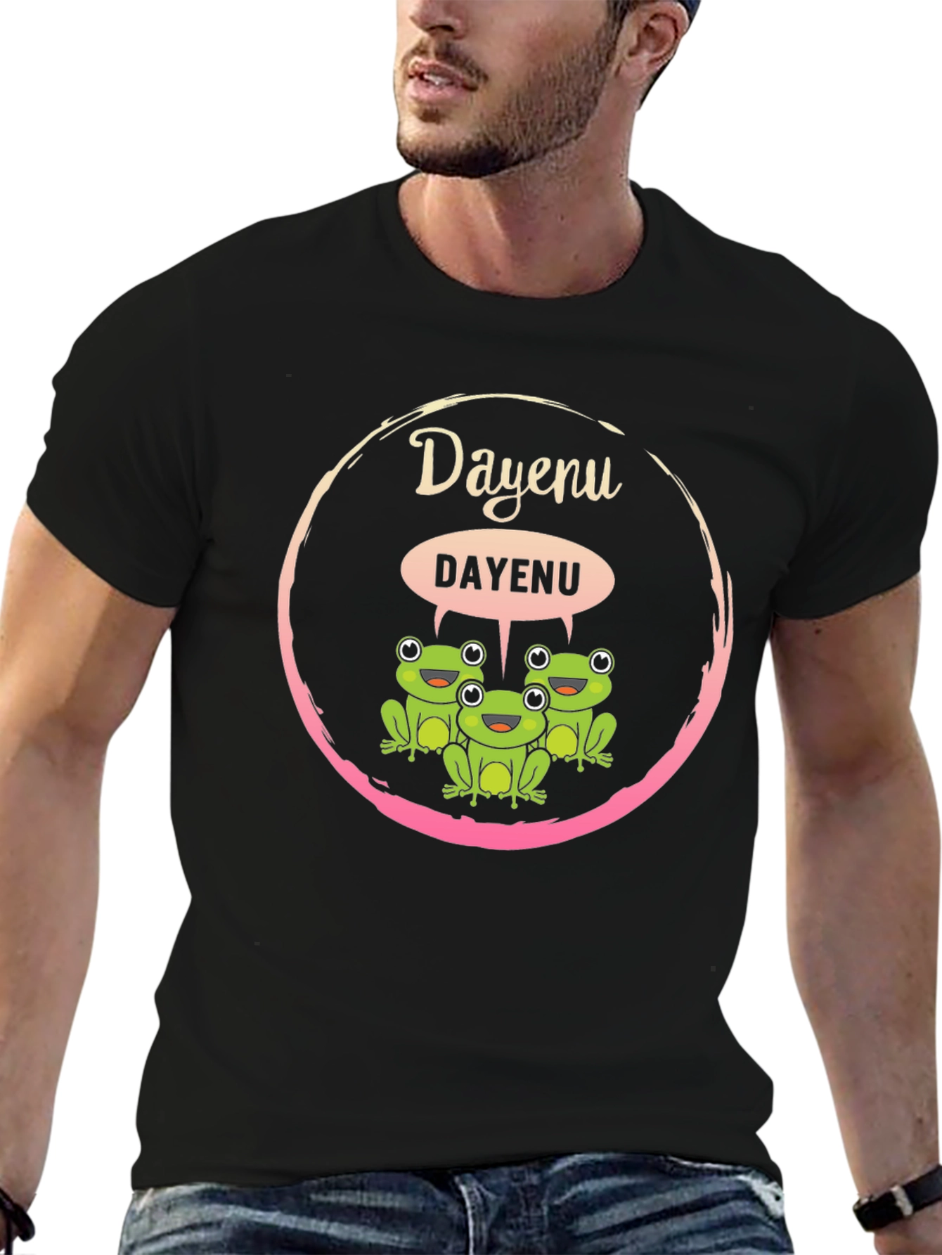 Black Dayenu Frogs Graphic Tee view 6