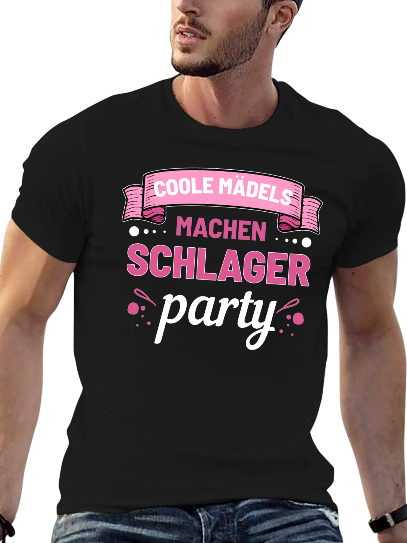 Black Cool Girls Schlager Party Black T-Shirt view 6